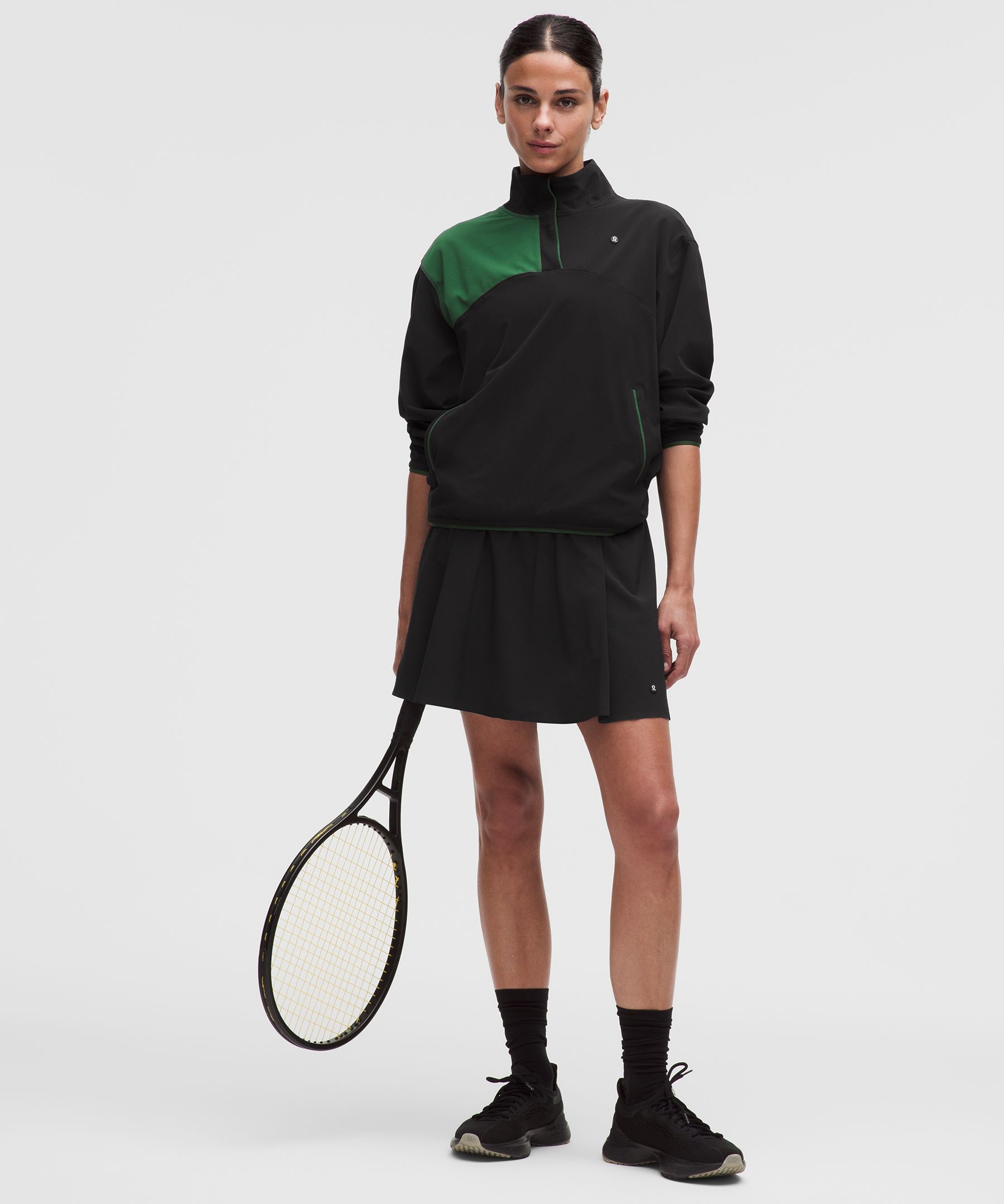 A-Line Side-Pleat Tennis Skirt *Long - image 2