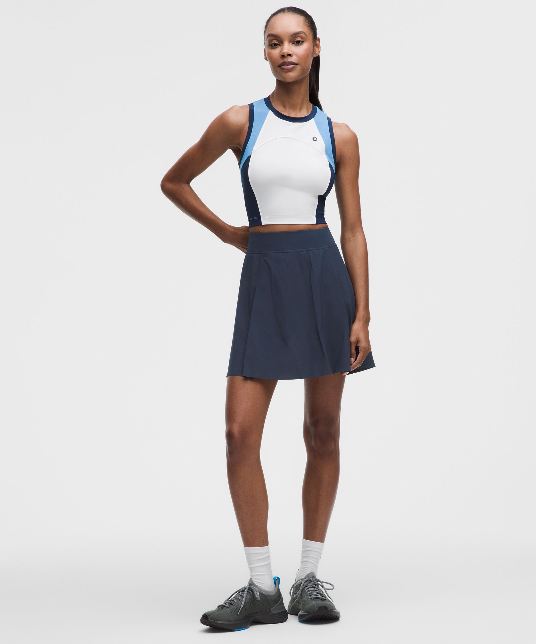 A-Line Side-Pleat Tennis Skirt *Long - image 3