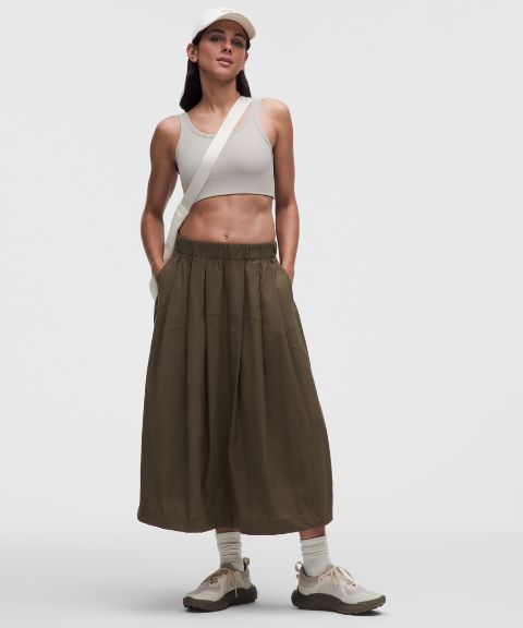 Женская макси-юбка Lululemon LuluLinen с регулируемым низом