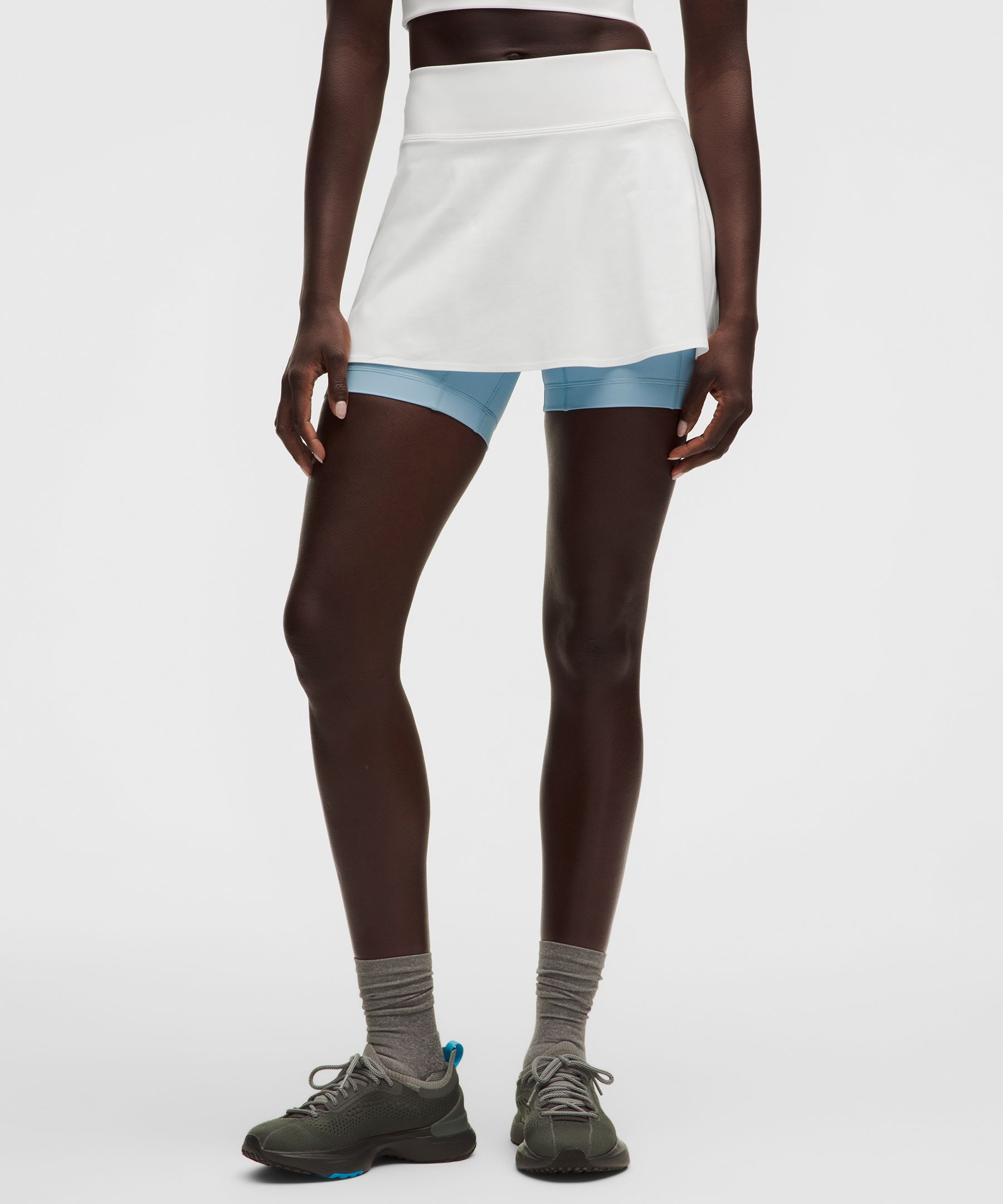 Layered Long-Liner Tennis Skirt