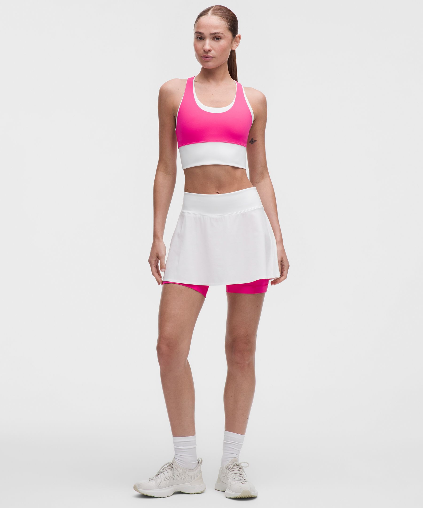 Layered Long-Liner Tennis Skirt