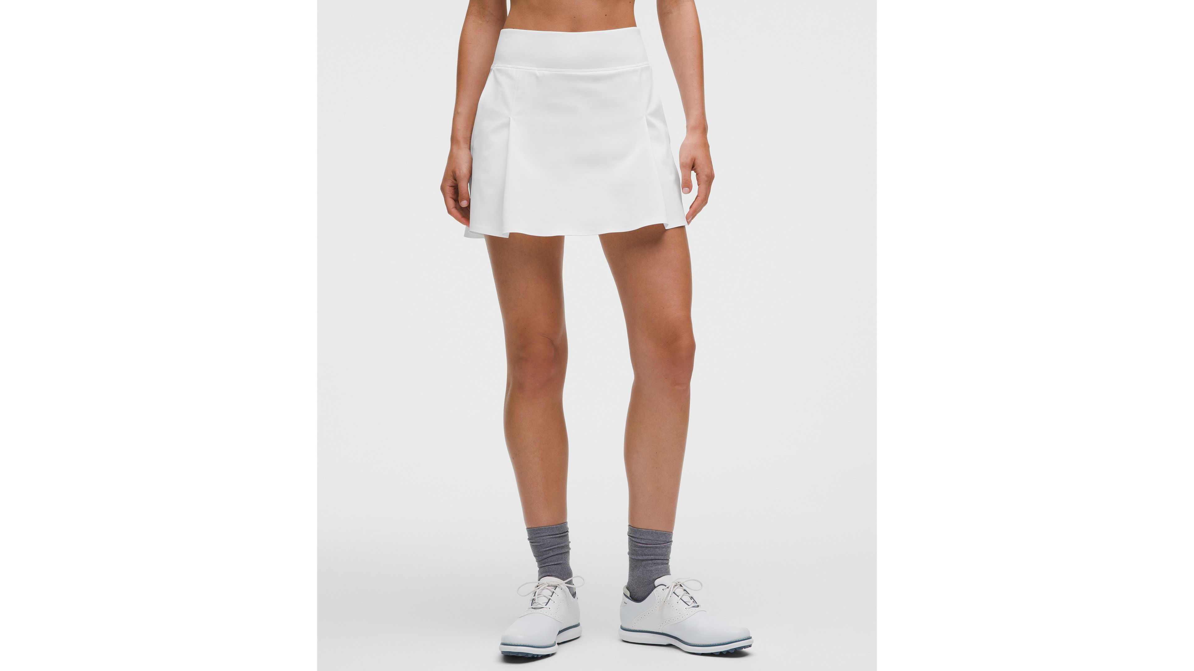 Top-Stitched Pleated Golf Skirt