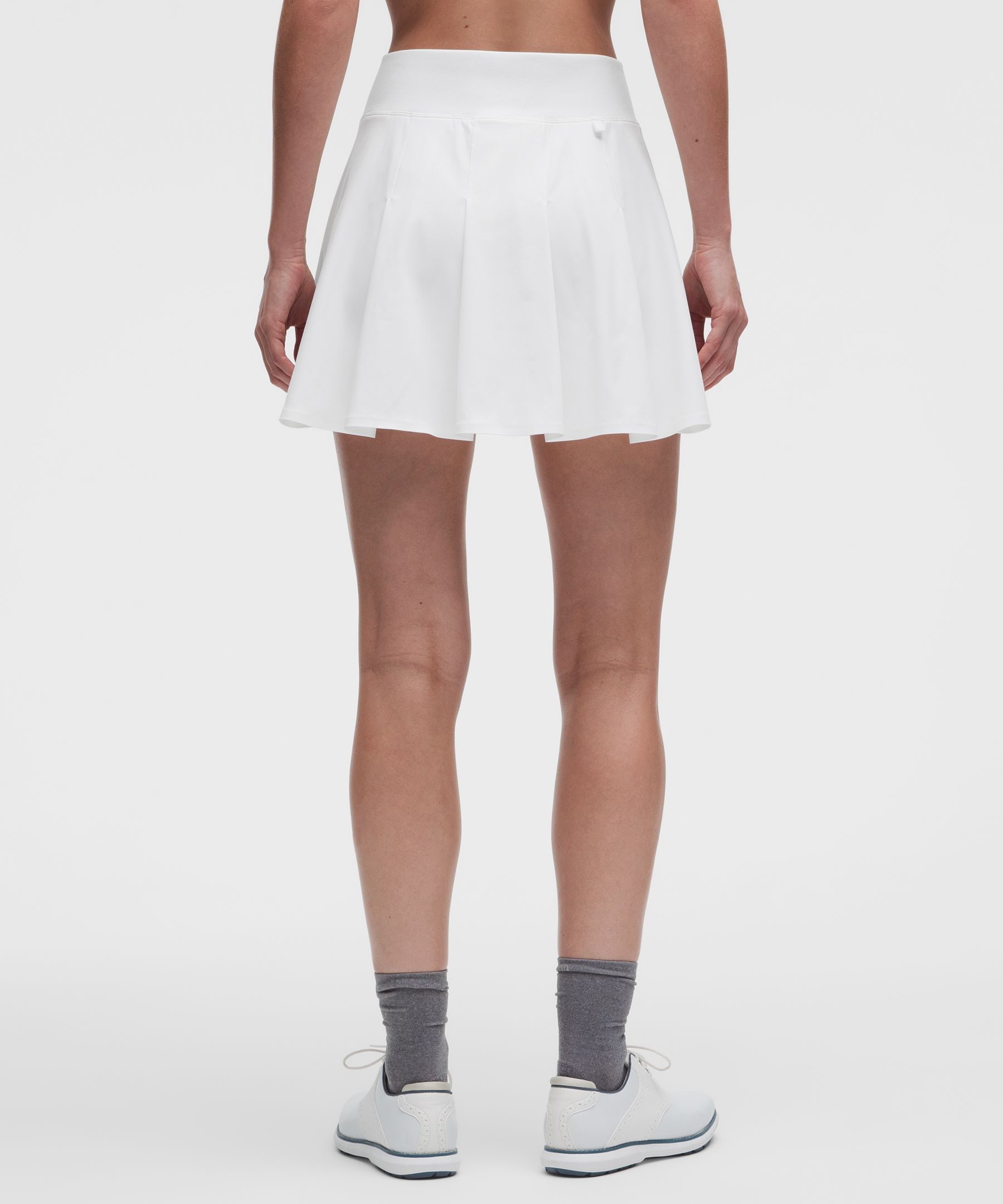 Top-Stitched Pleated Golf Skirt