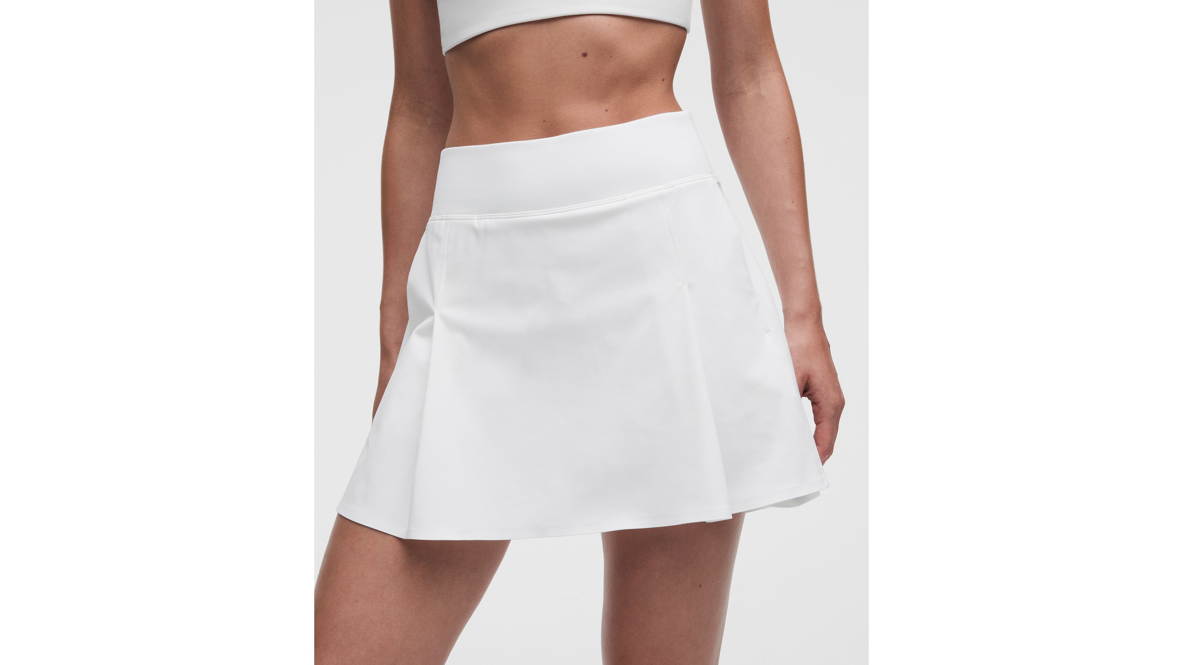 Top-Stitched Pleated Golf Skirt