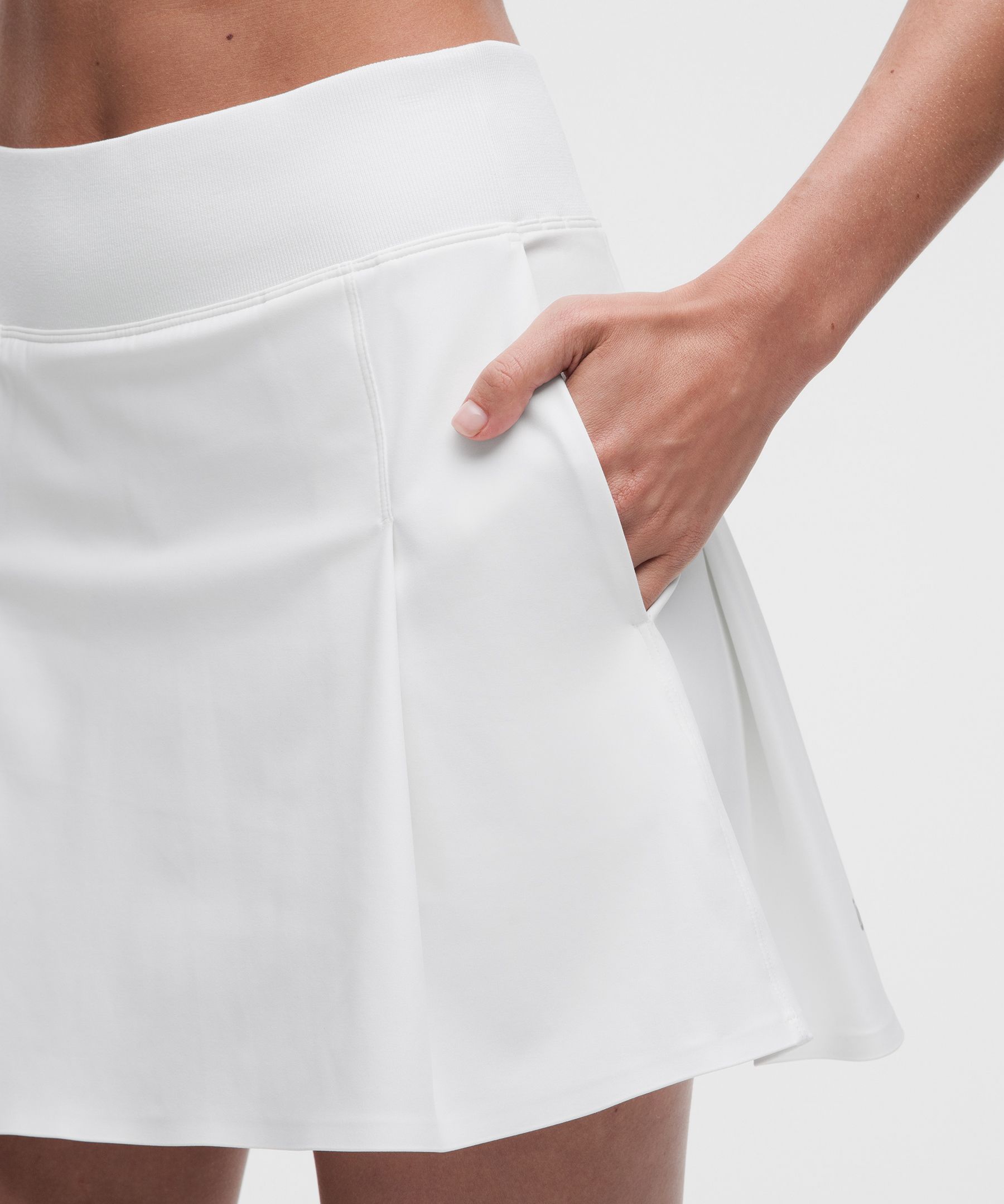 Top-Stitched Pleated Golf Skirt