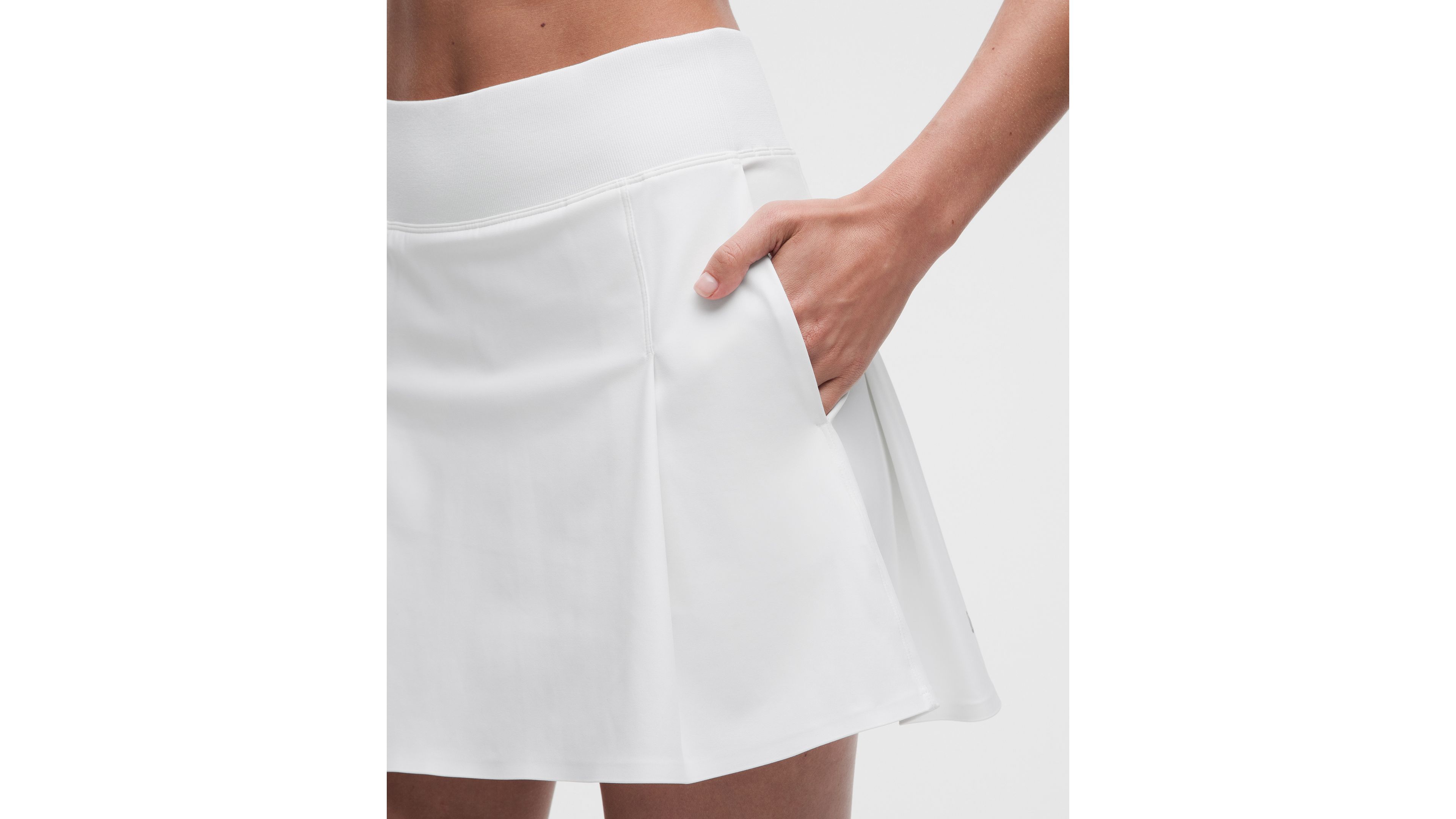 Top-Stitched Pleated Golf Skirt