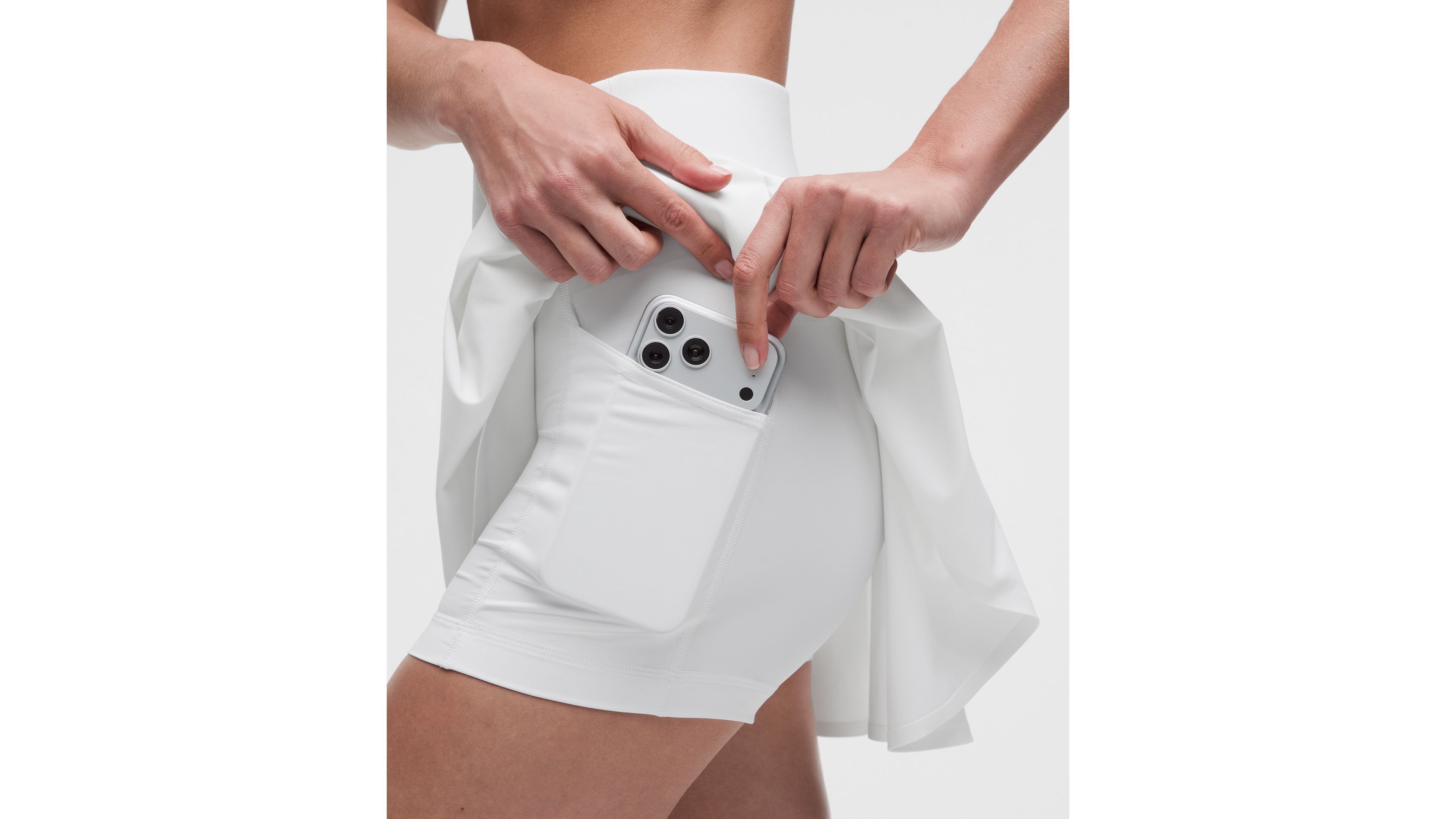 Top-Stitched Pleated Golf Skirt
