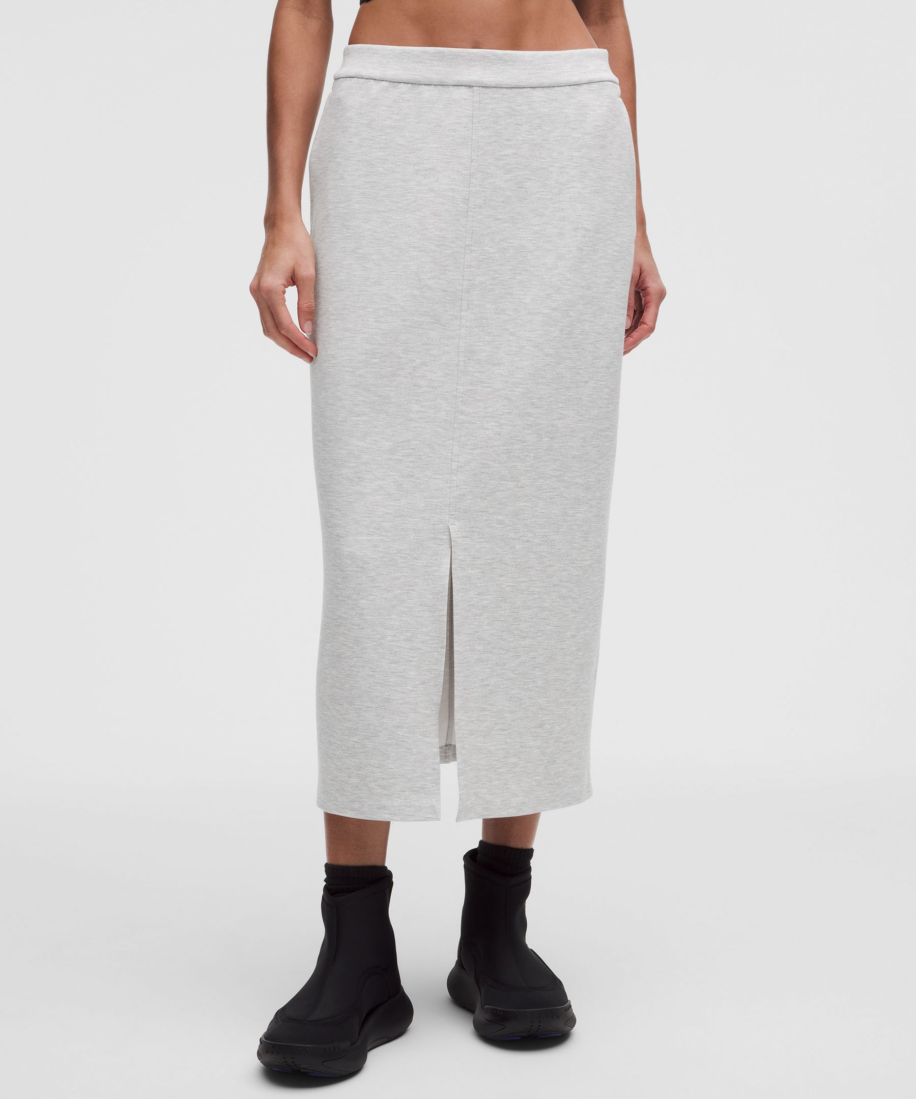Smooth Spacer High-Rise Midi Skirt