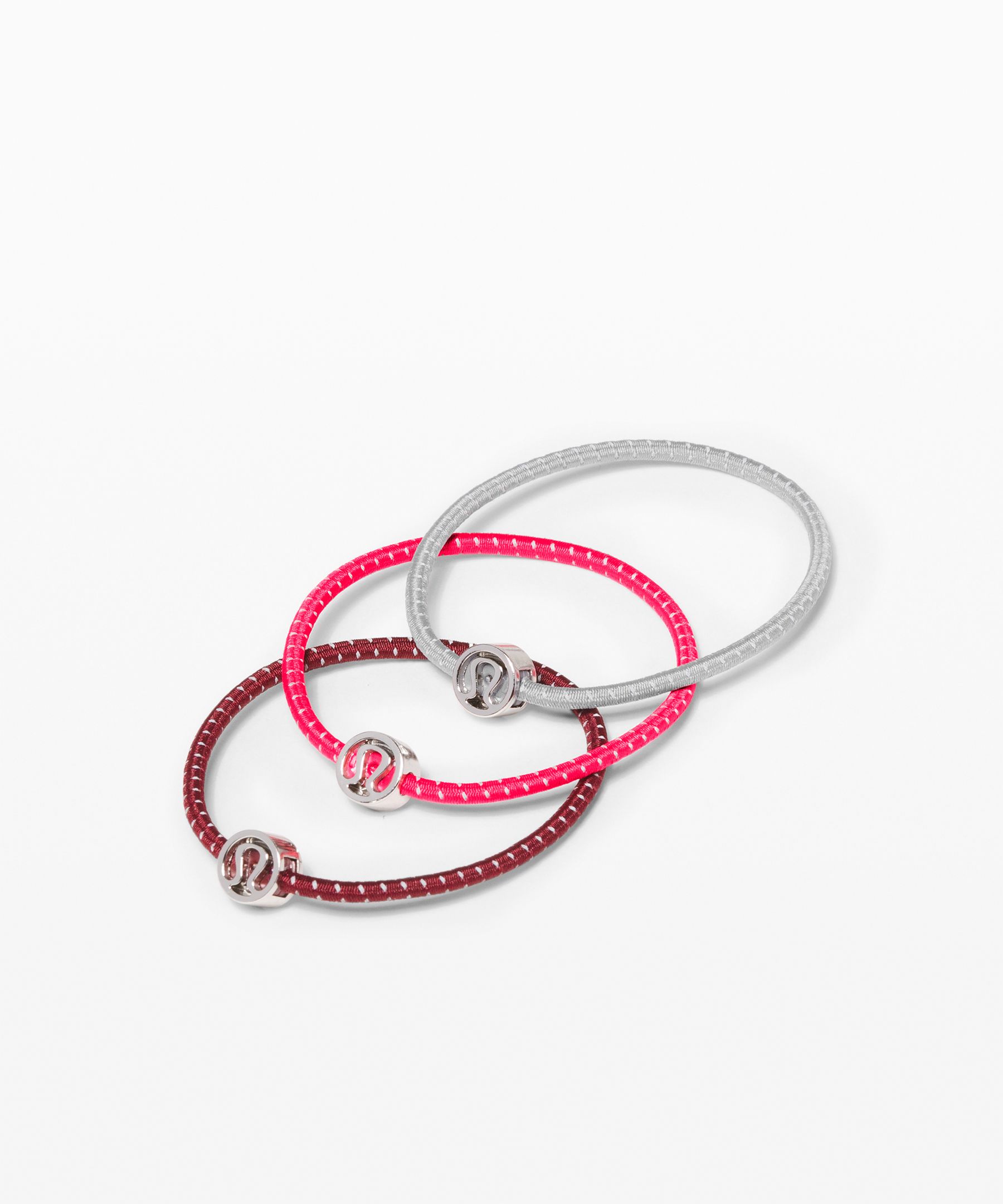 Deep Rouge/Heartthrob/Glacier Grey Glow On Hair Ties