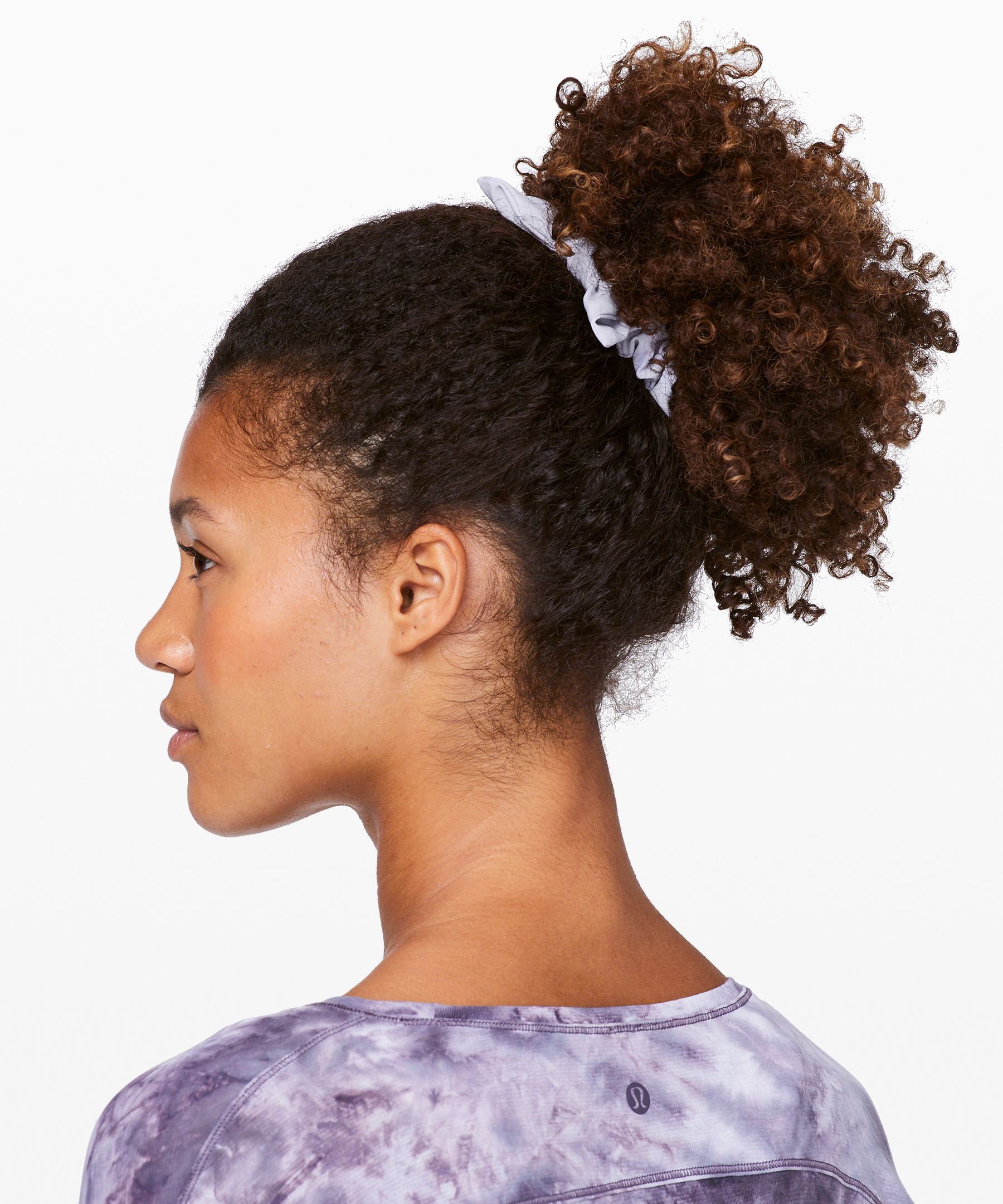 Silver Lilac Uplifting Scrunchie Bow