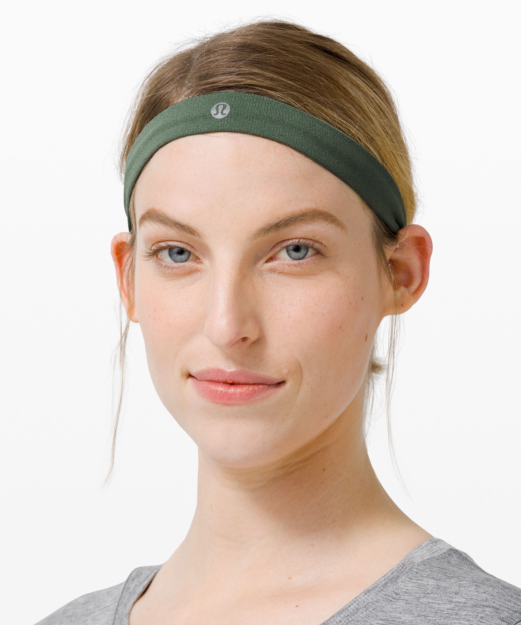 Lululemon Cardio Cross Trainer Headband In Algae Green/springtime