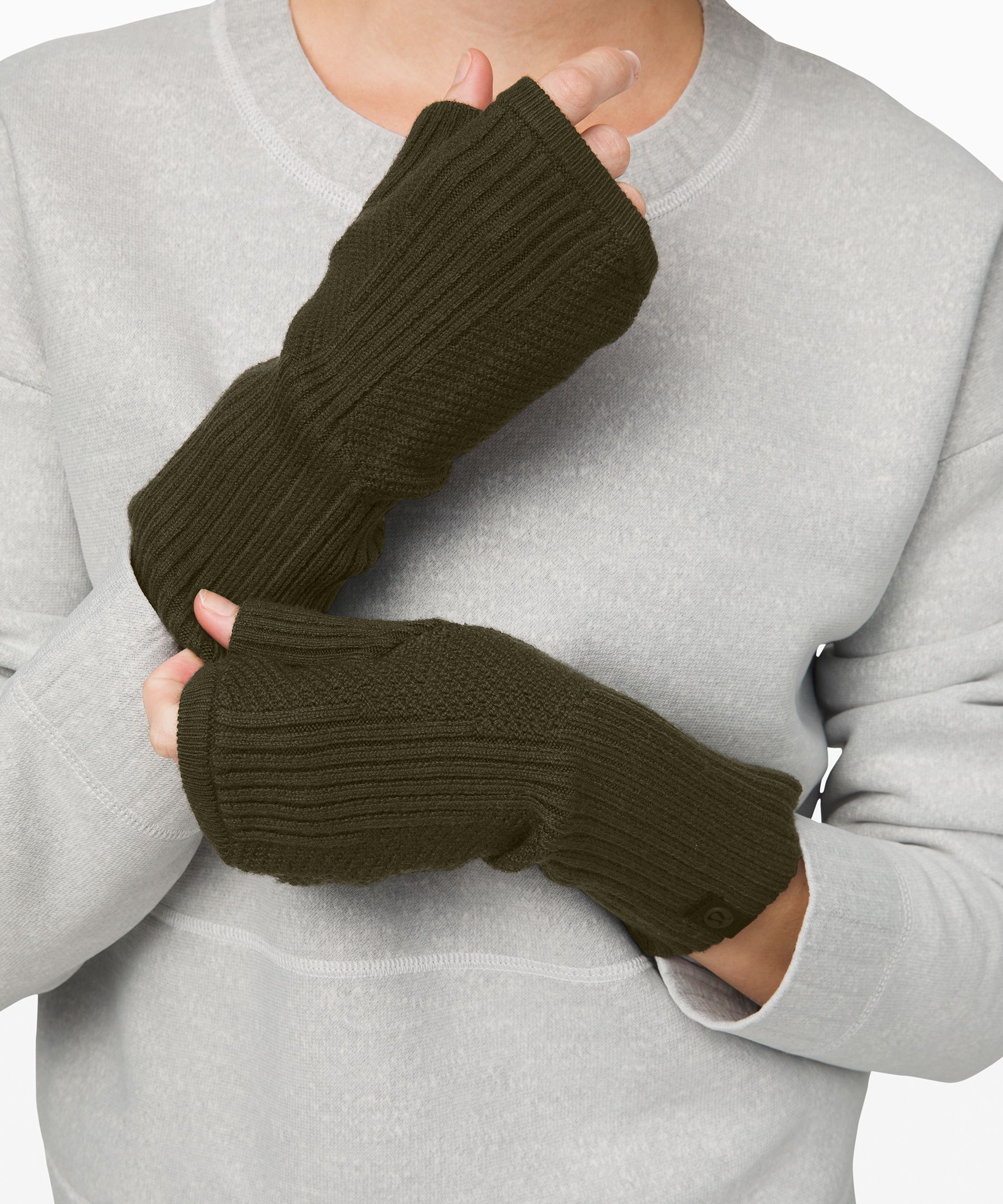 fingerless gloves with cover