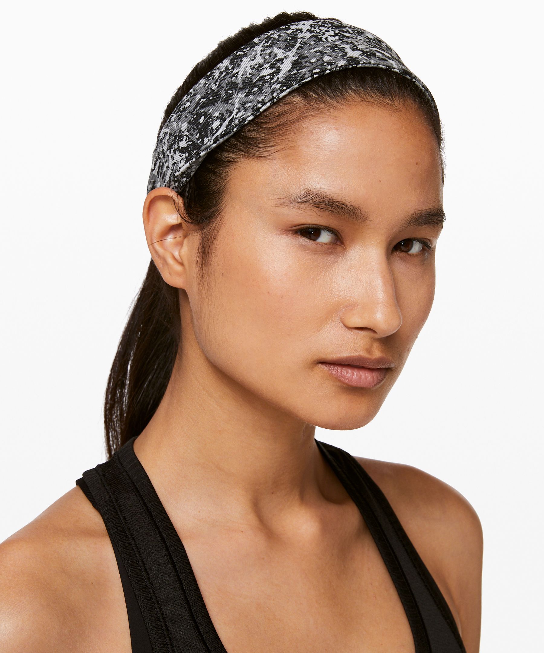 Lululemon Fly Away Tamer Headband Ii In Paint Splash Silver Drop Multi