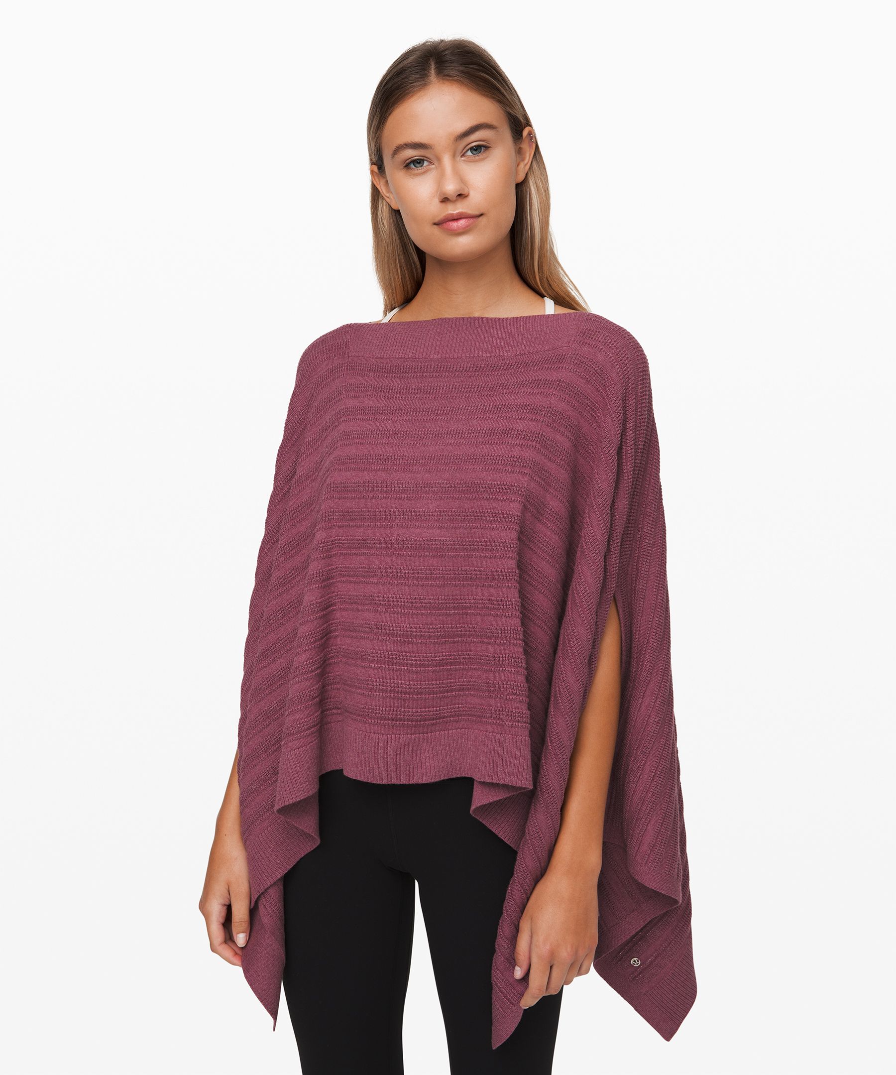 Lululemon Forward Flow Poncho In Heathered Plumful