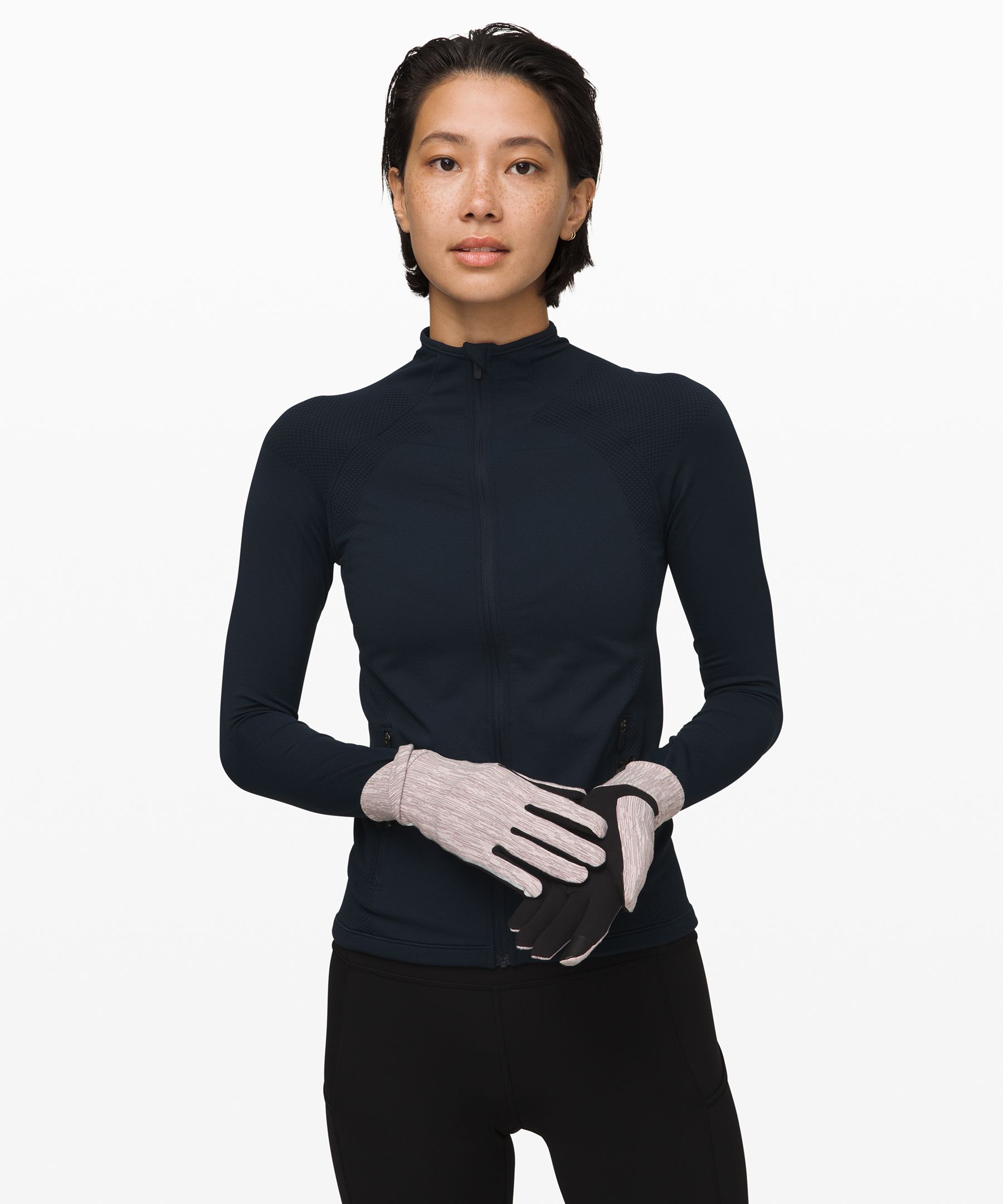 Aqueous Ikat Jacquard Dark Chrome Light Chrome/Black Cross Chill Run Gloves