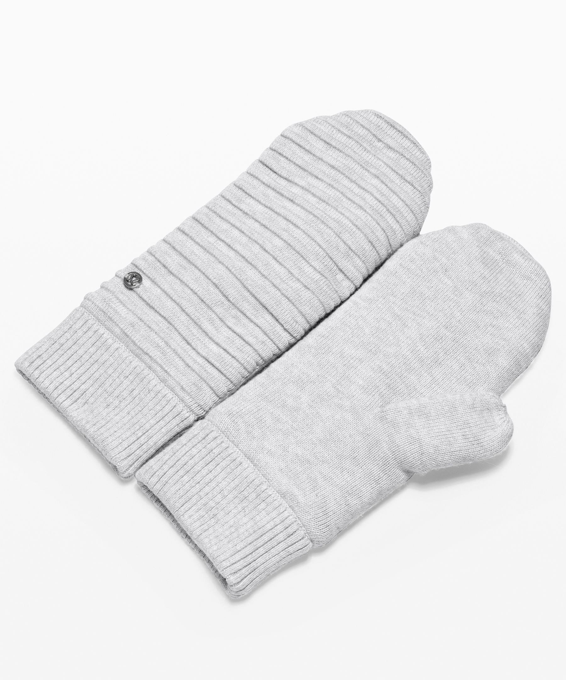 Lululemon Totally Toasty Mittens Nimbus Black White Sherpa Fleece