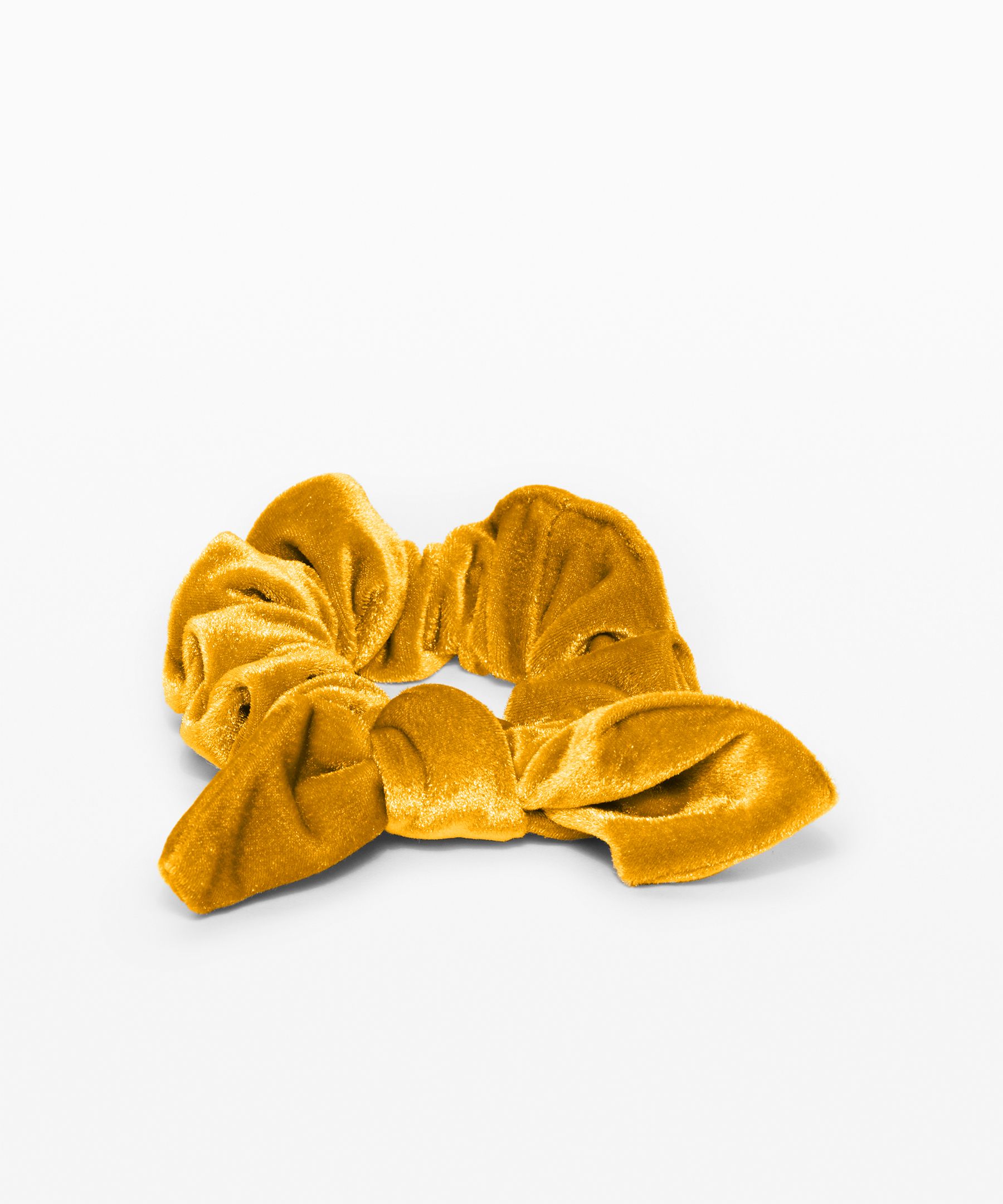 Lululemon Uplifting Scrunchie Bow *velvet In Gold