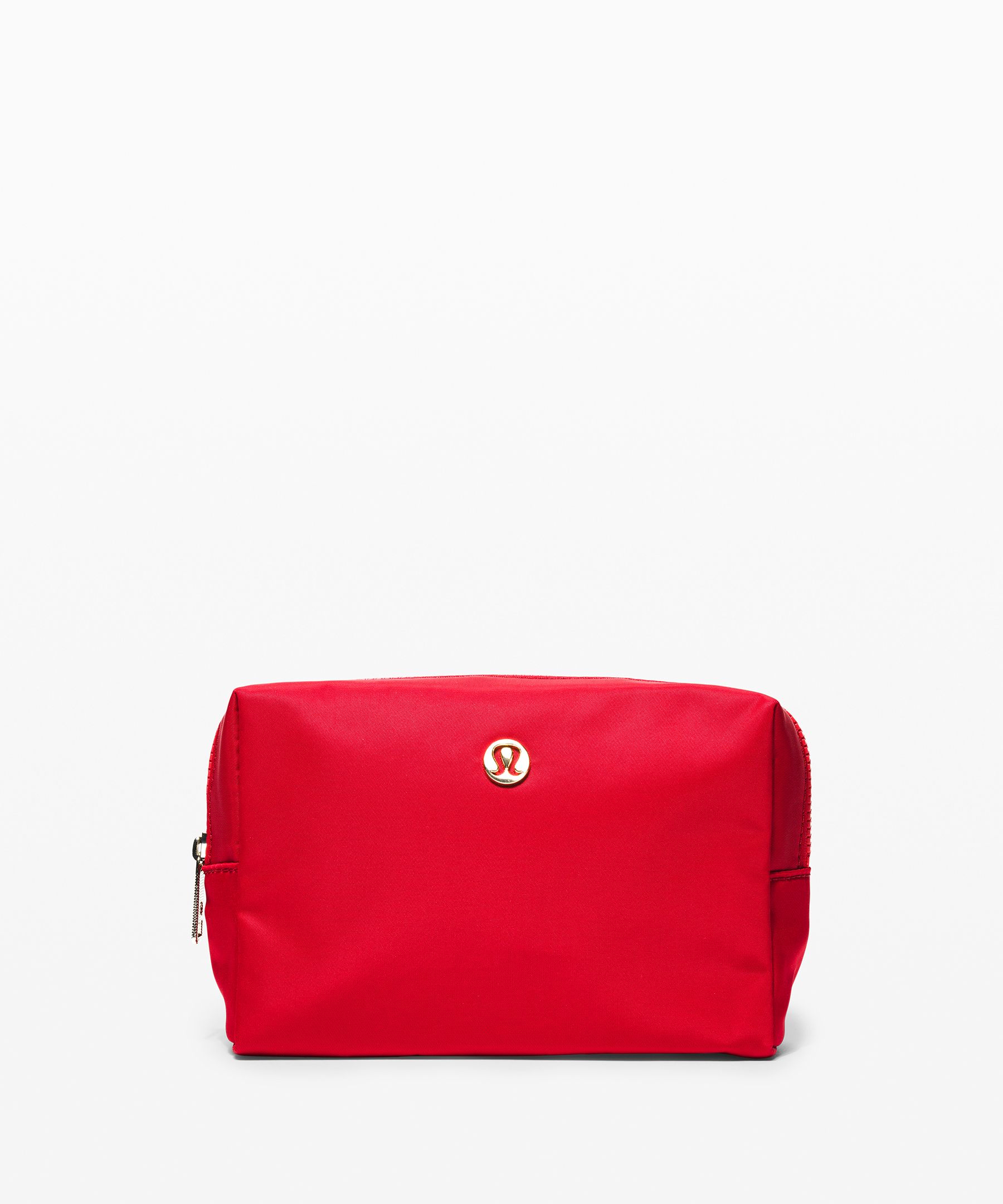 Lululemon All Your Small Things Pouch 2l Mini *gold Logo In Dark Red