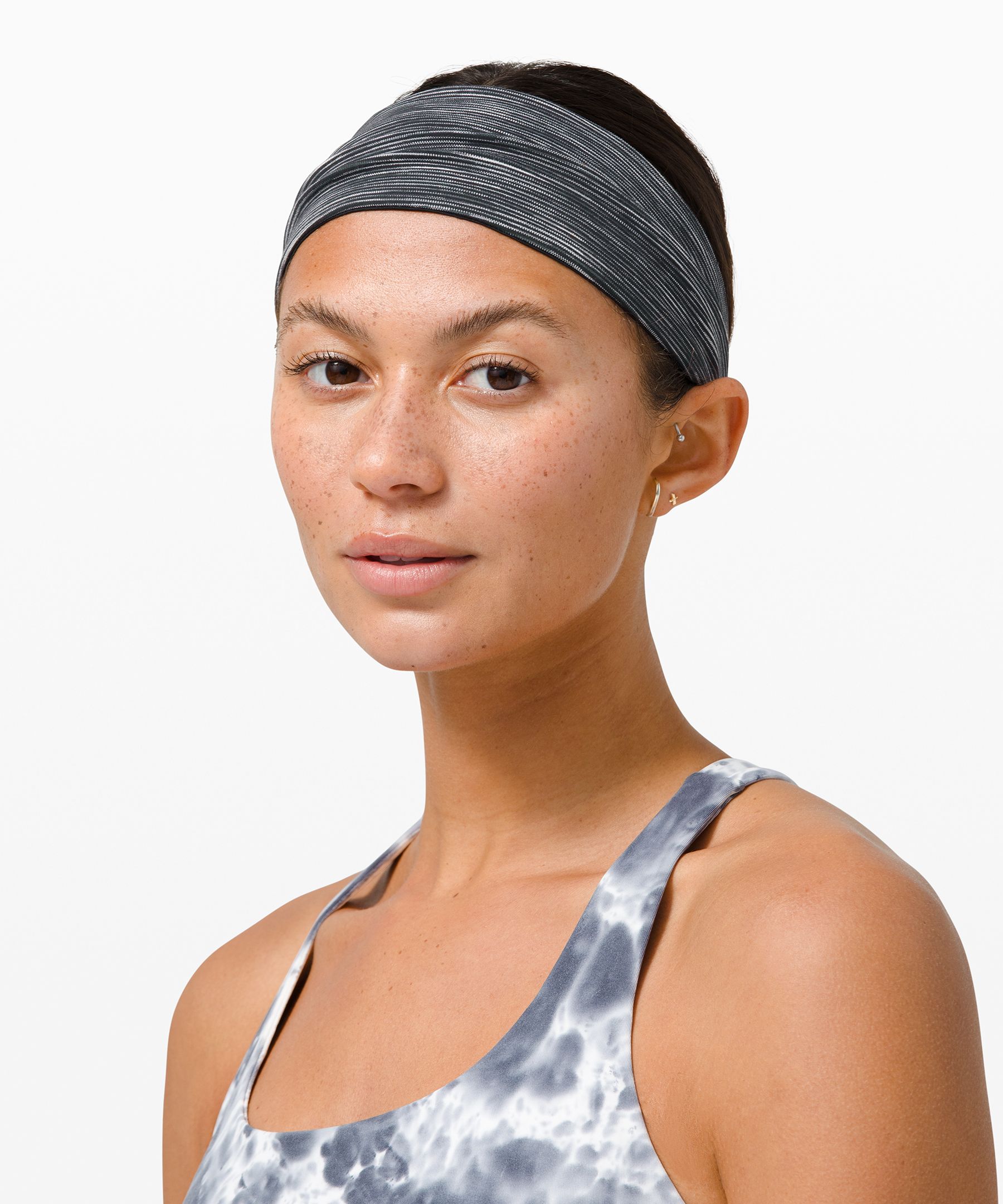 Lululemon Fringe Fighter Nulu Headband - Pastel Blue / White - lulu fanatics