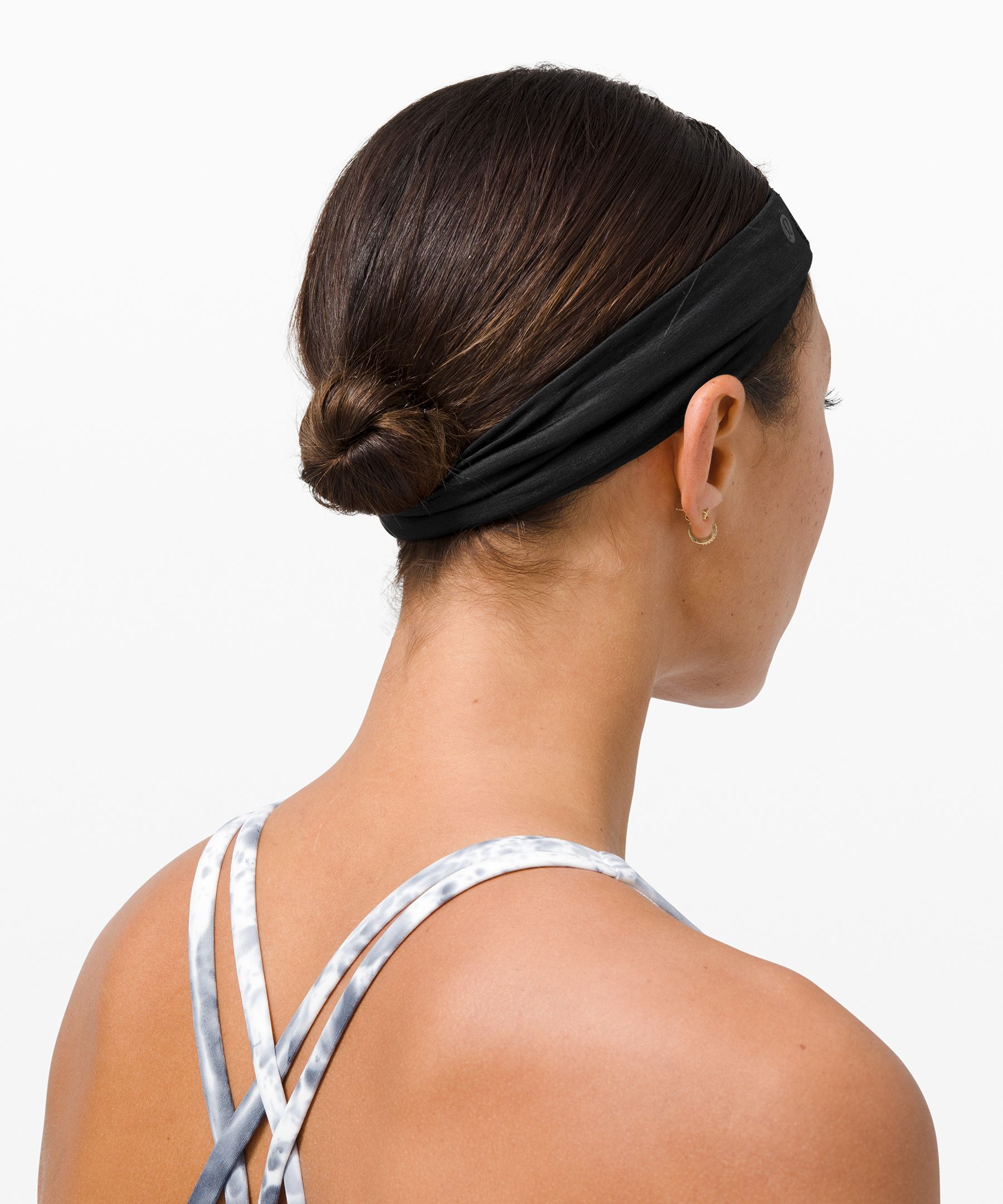 Lululemon Fringe Fighter Nulu Headband - Pastel Blue / White - lulu fanatics