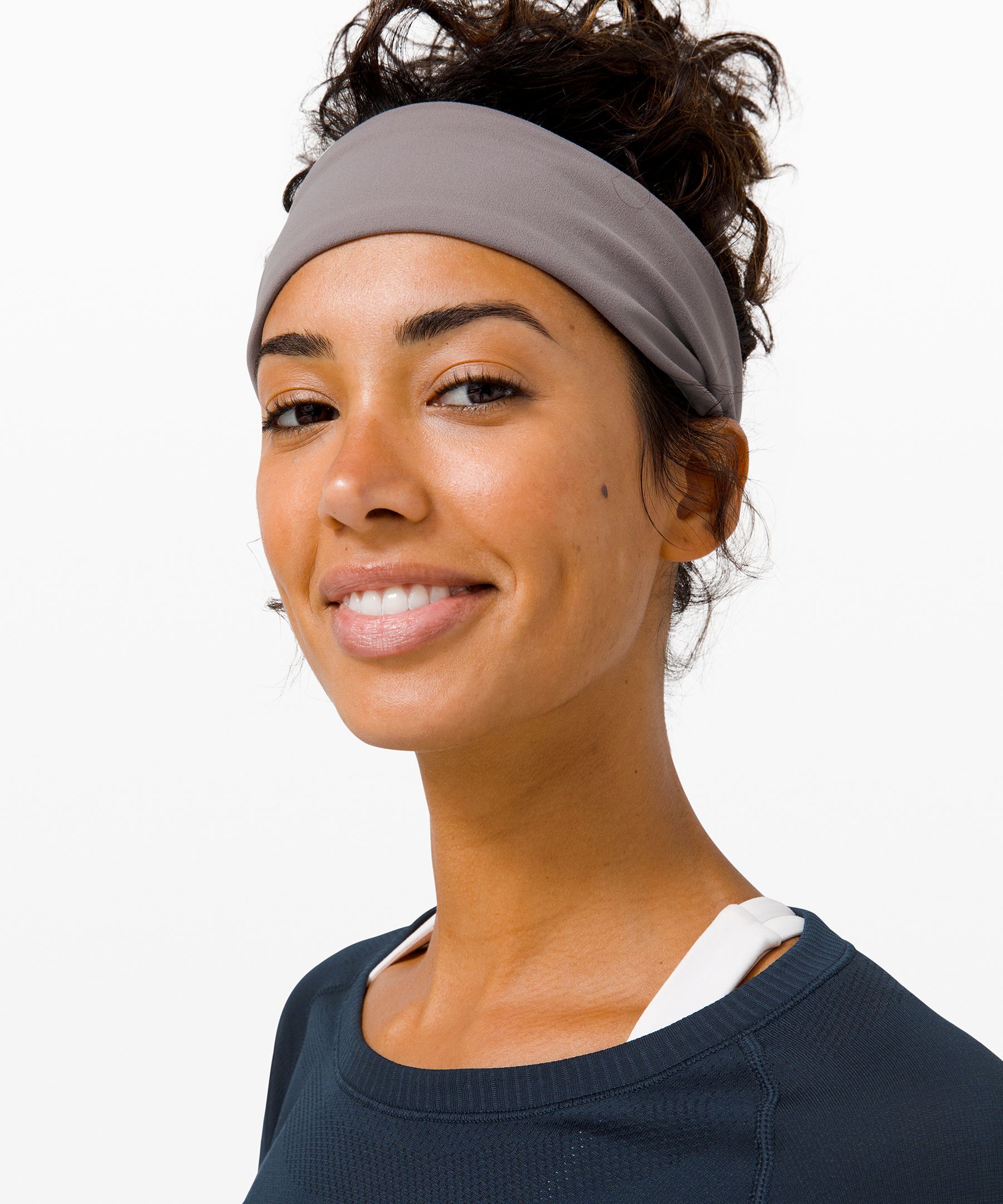 Lululemon Fringe Fighter Headband In Pixel Jacquard Alpine White Mink