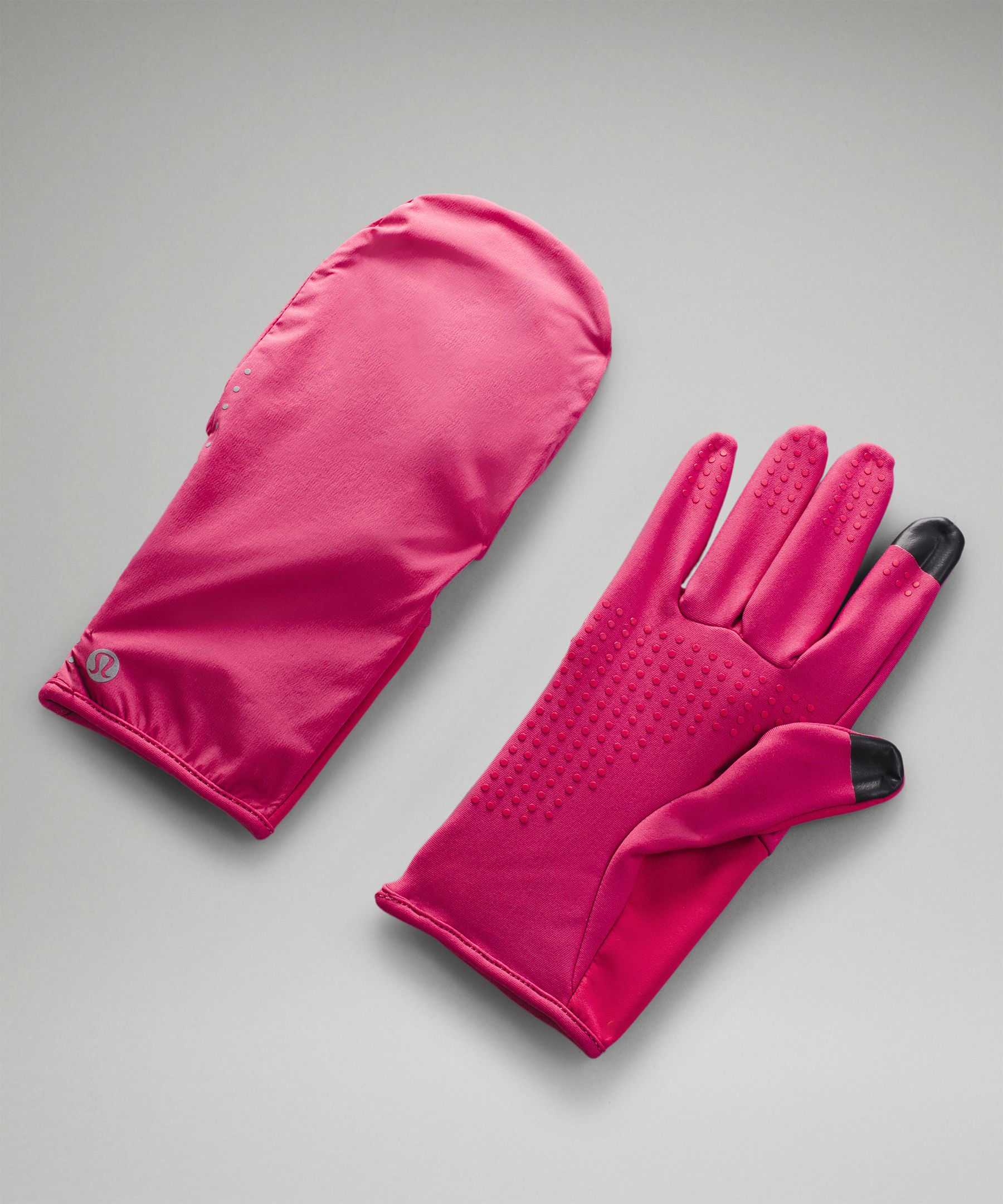 Lululemon Run For It All Hooded Gloves In Pink