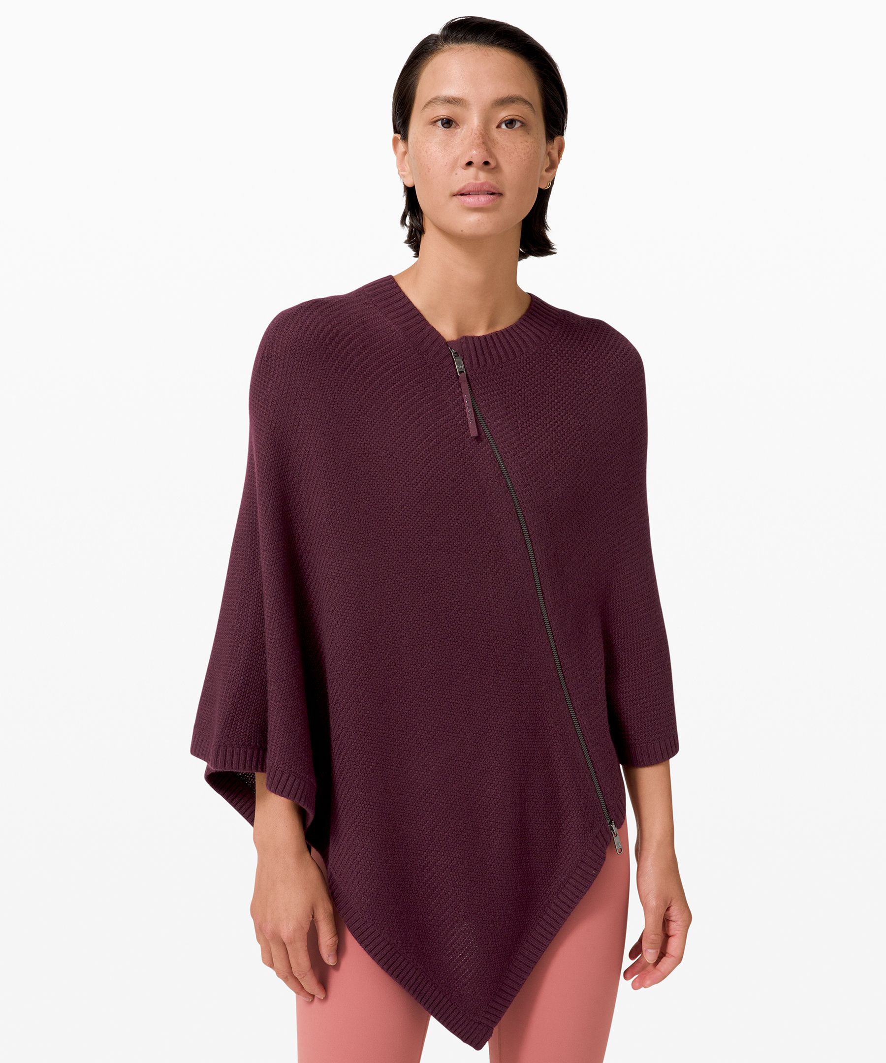 Lululemon On The Go Poncho In Burgundy