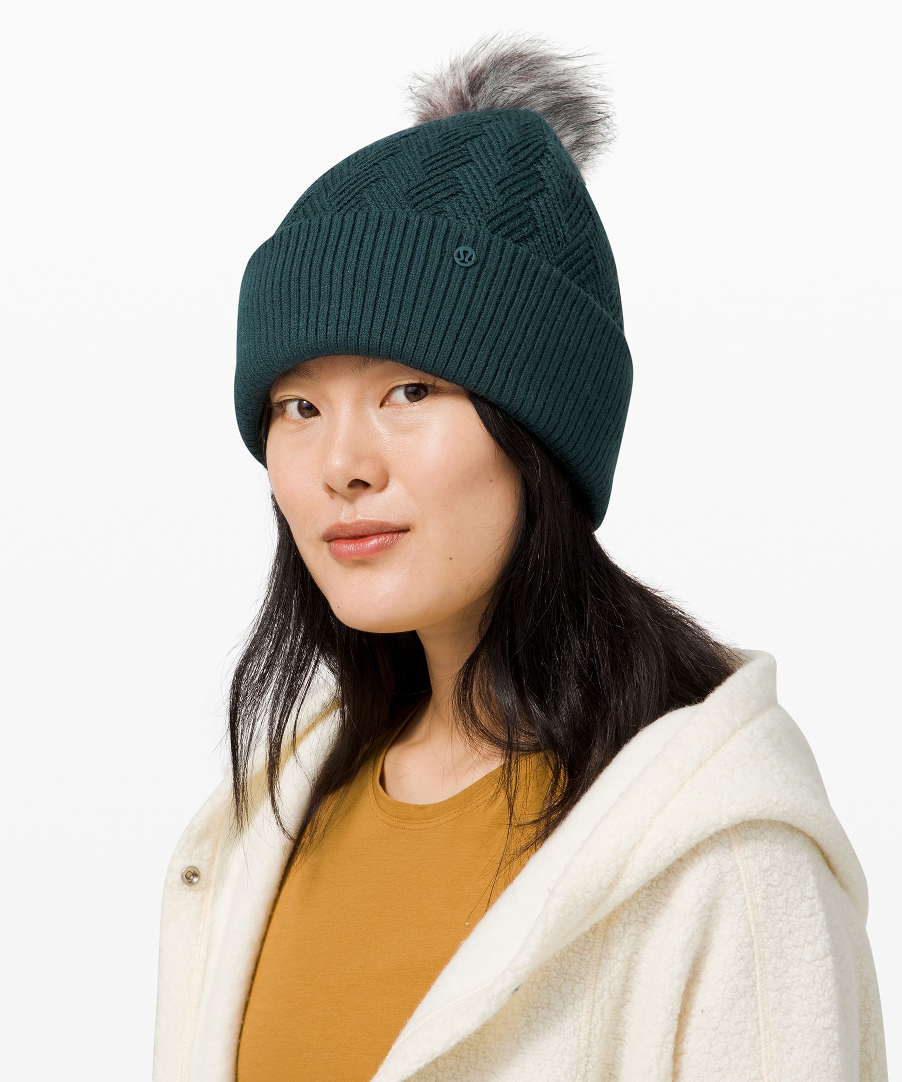 Lululemon Sherpa Weave Pom Beanie In Green | ModeSens
