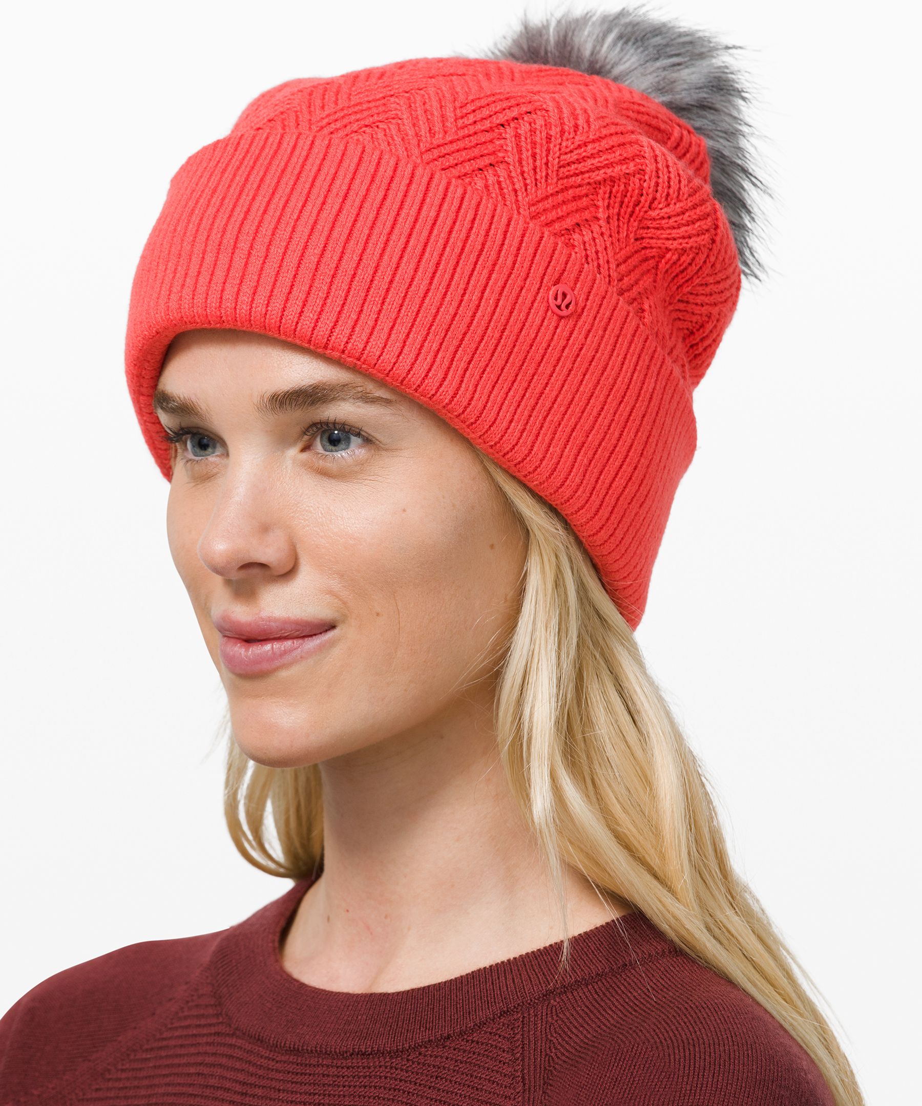 Lululemon Sherpa Weave Pom Beanie In Orange