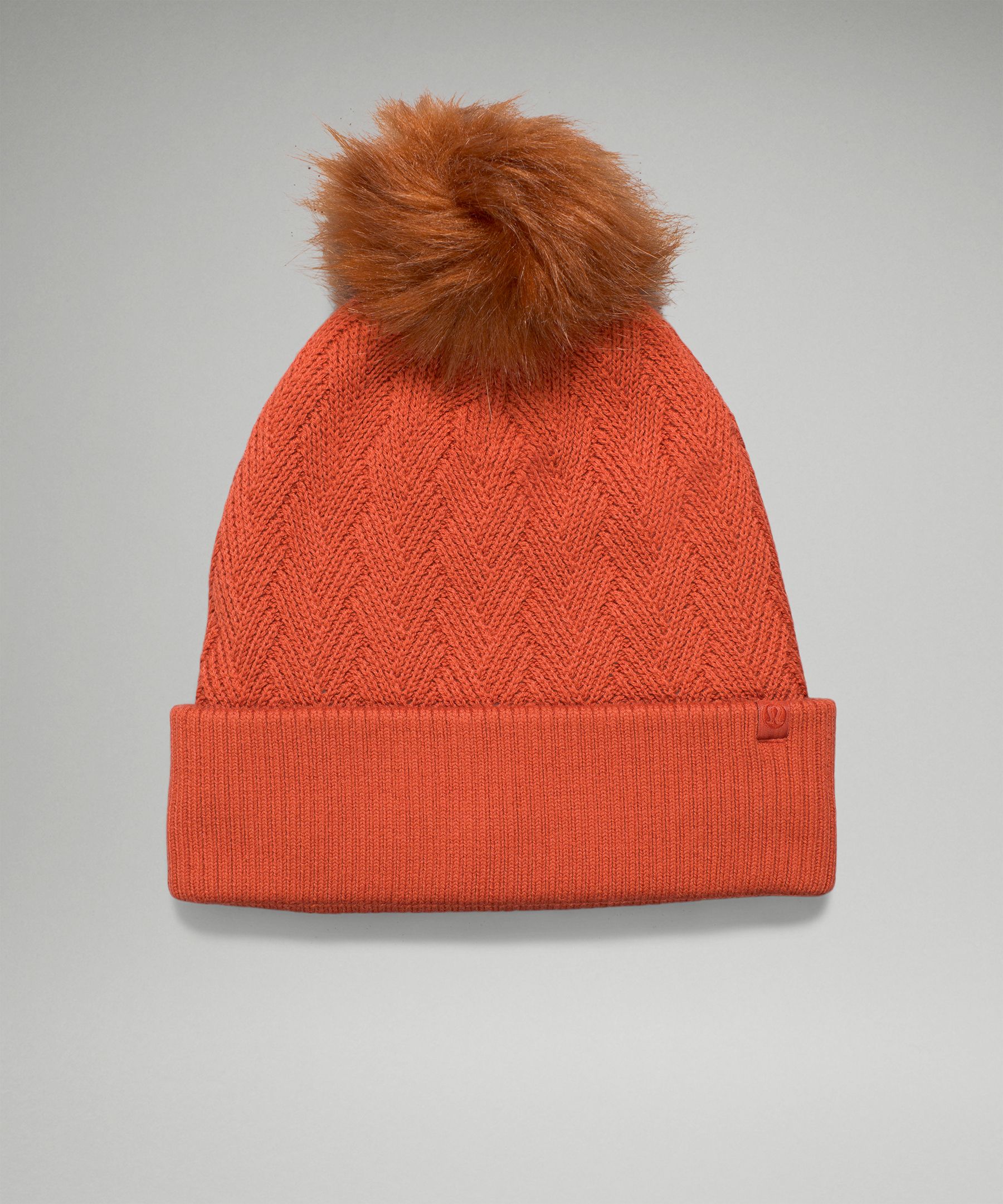 Lululemon Chevron Knit Pom Beanie In Canyon Orange | ModeSens display picture 1