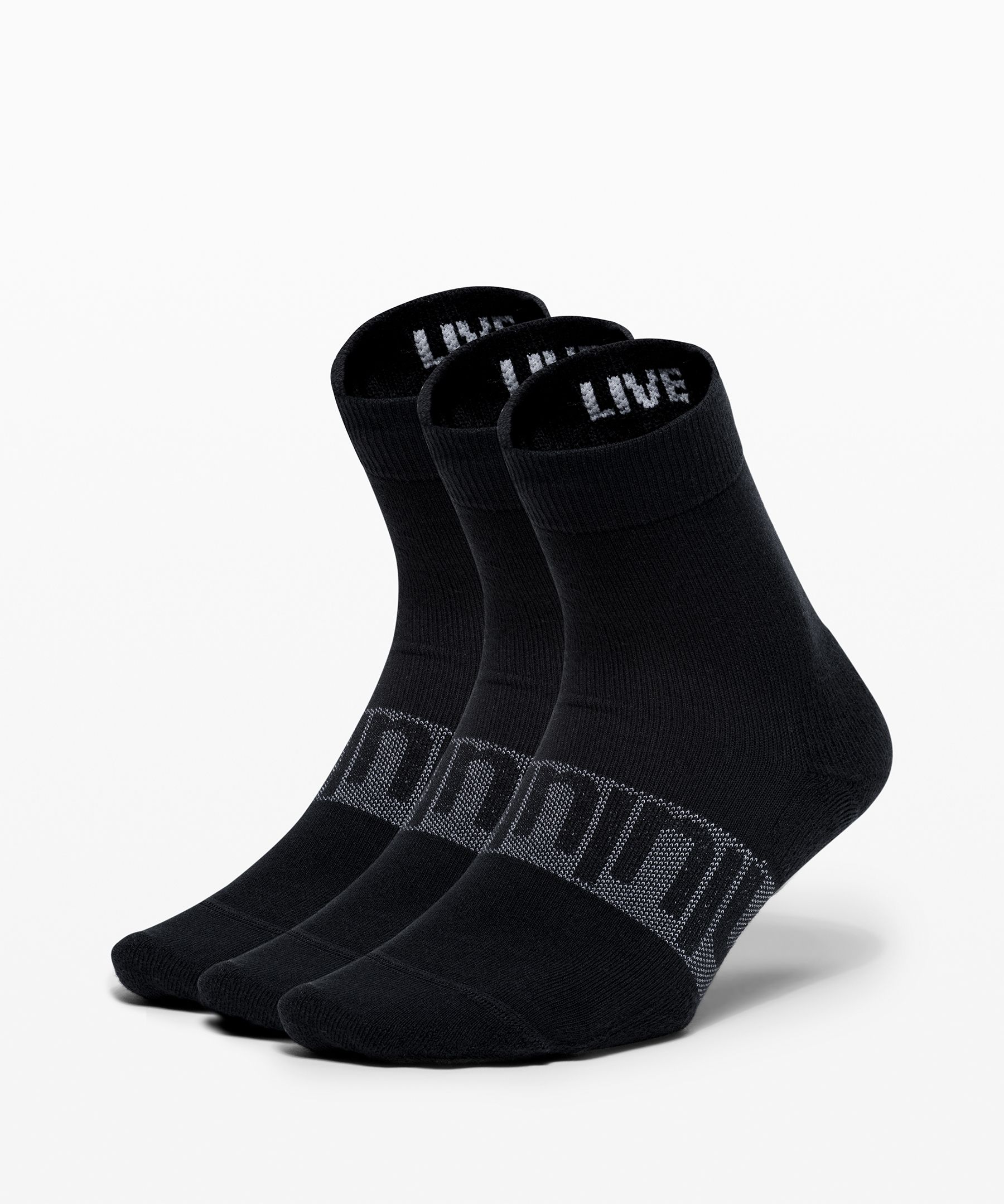 Lululemon Daily Stride Mid Crew Socks 3 Pack