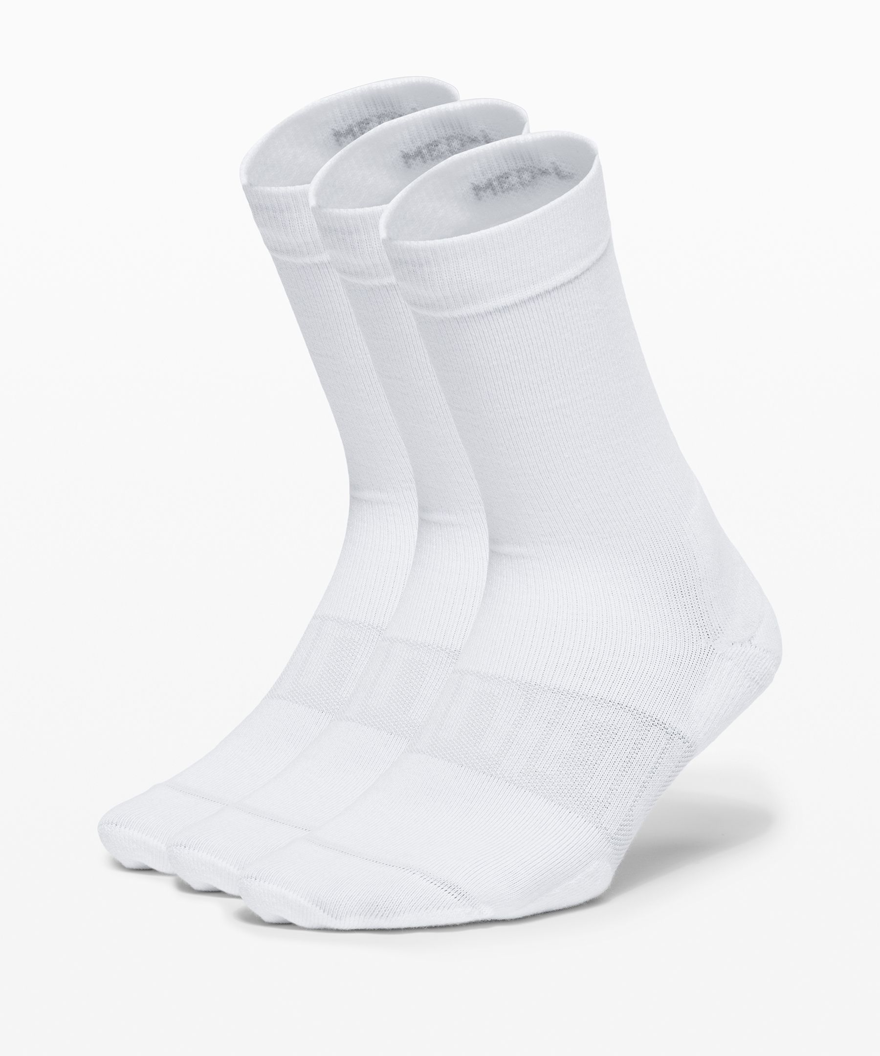 Lululemon Daily Stride Crew Socks 3 Pack In White