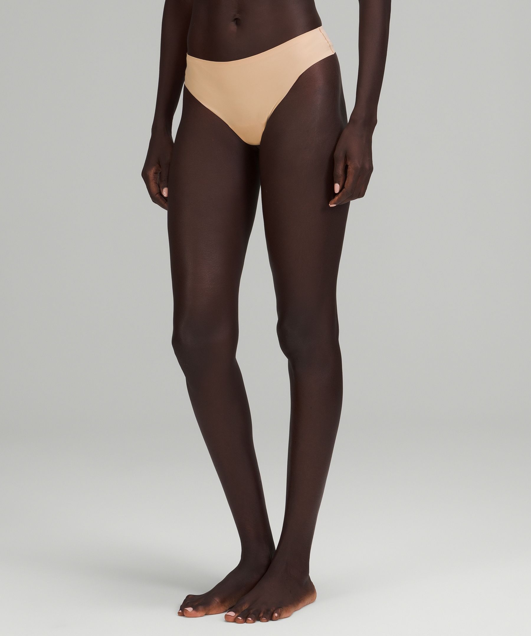 lululemon athletica Nulu Mesh Logo Dipped-waist Thong Underwear in Brown