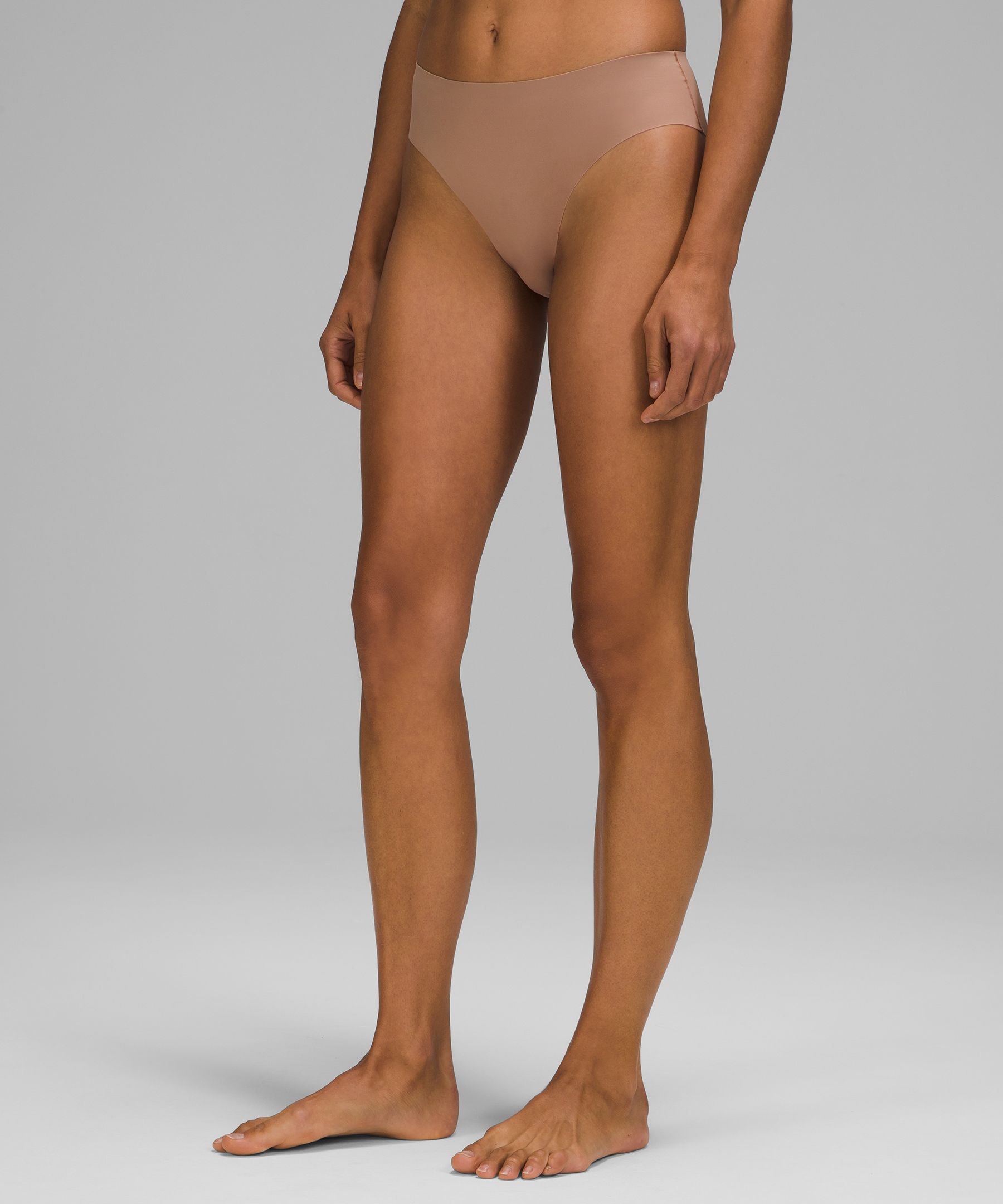Lululemon Invisiwear Mid-rise Bikini Underwear In Soft Sand