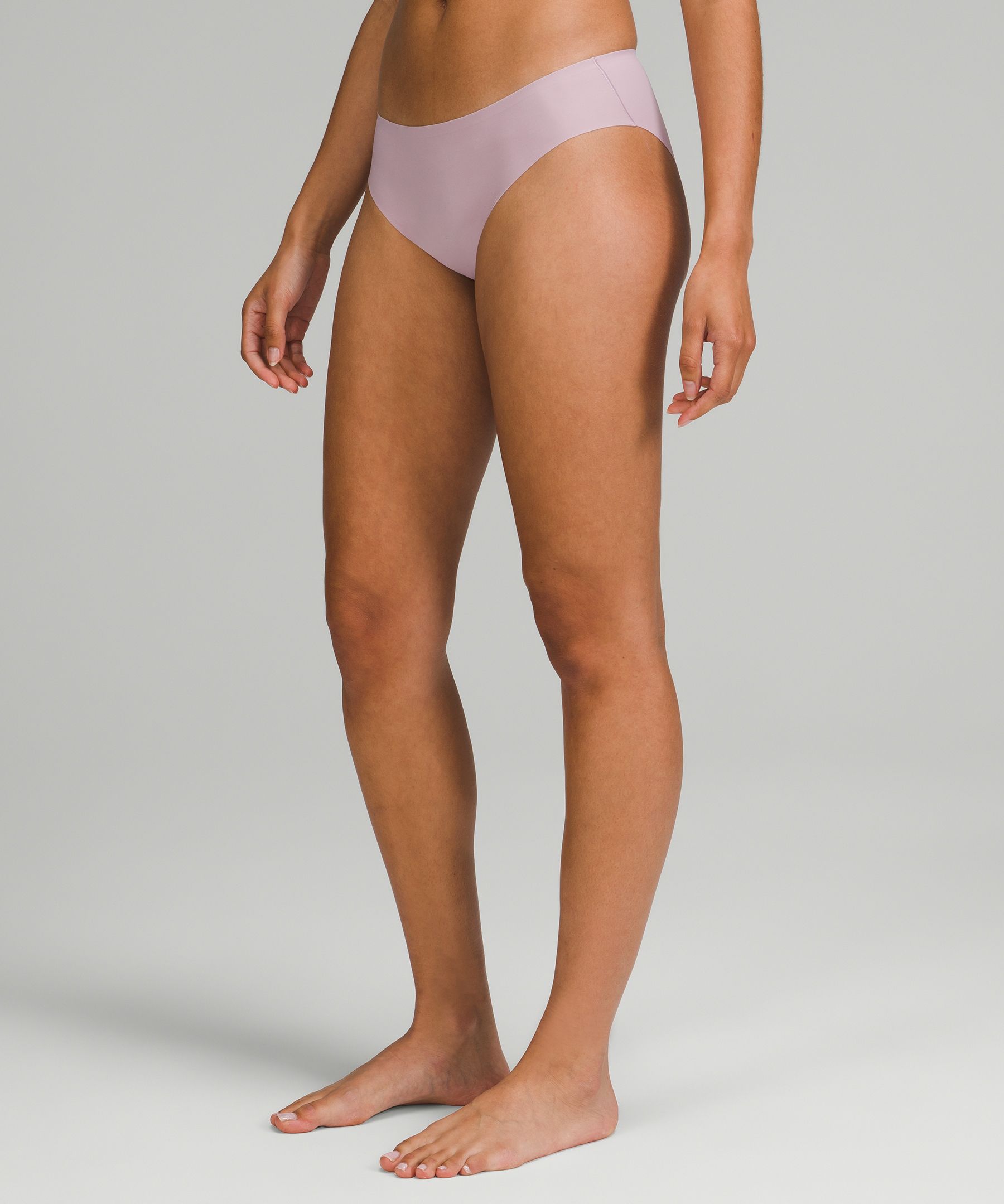Lululemon Invisiwear Mid-rise Bikini Underwear In Dusty Rose
