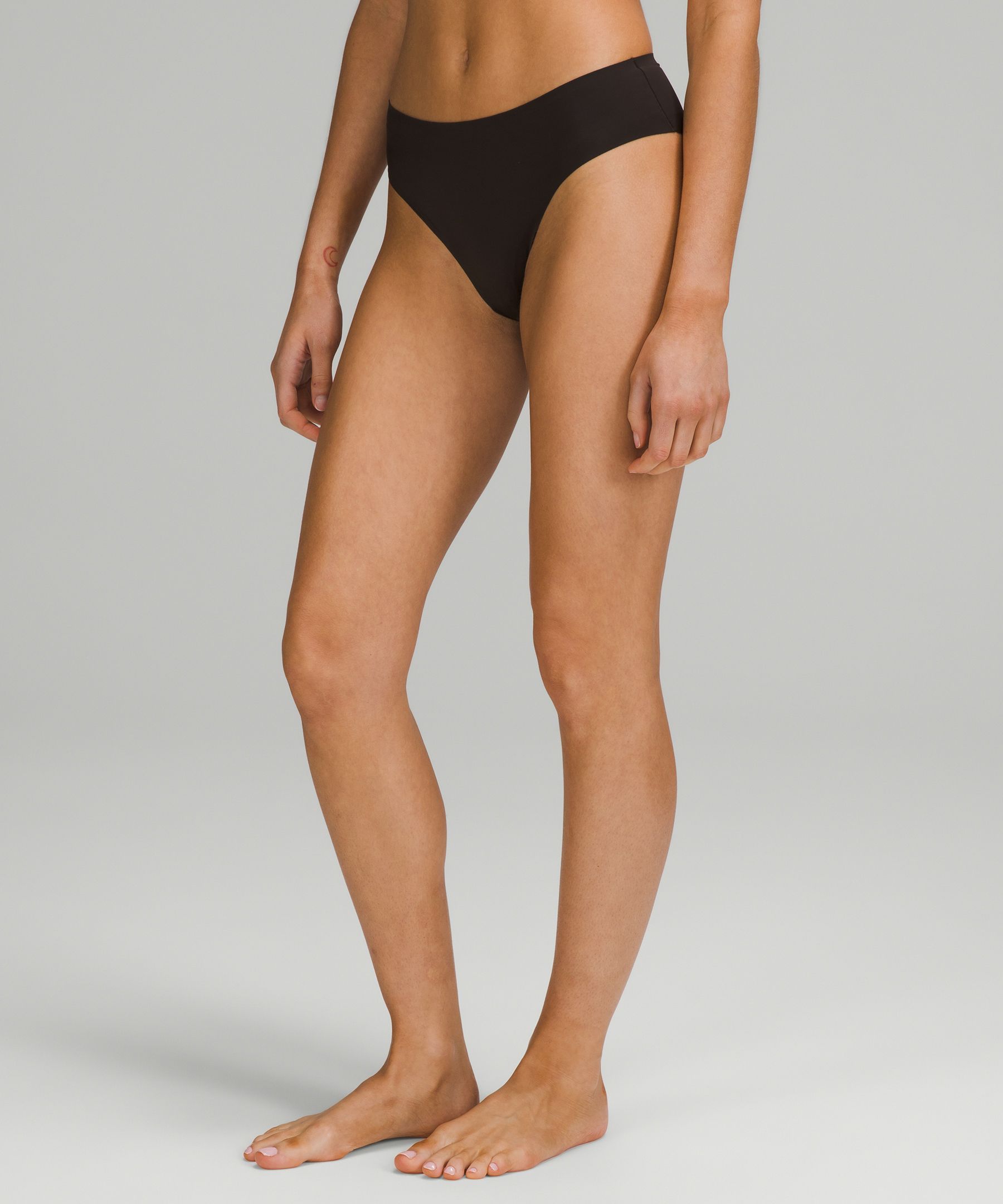 Lululemon Invisiwear Mid-rise Bikini Underwear In French Press