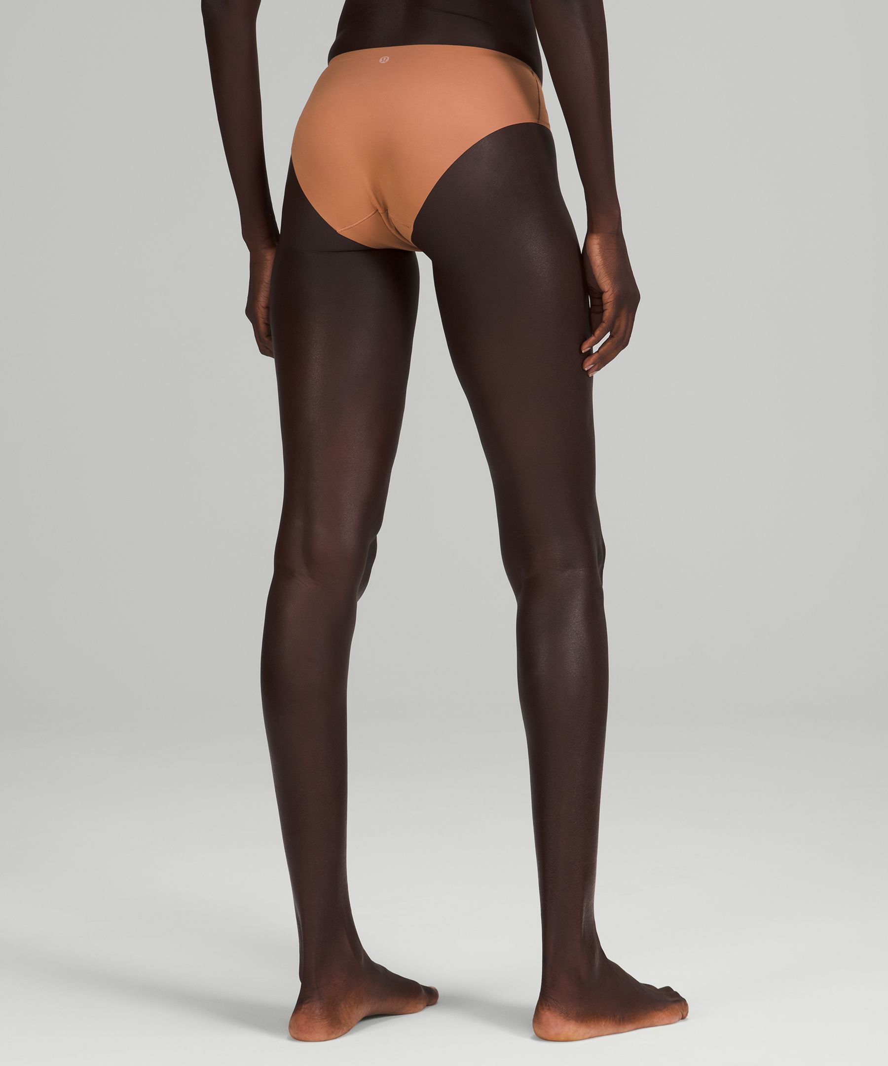 Shop Lululemon Invisiwear Mid-rise Bikini Underwear In Dusty Clay