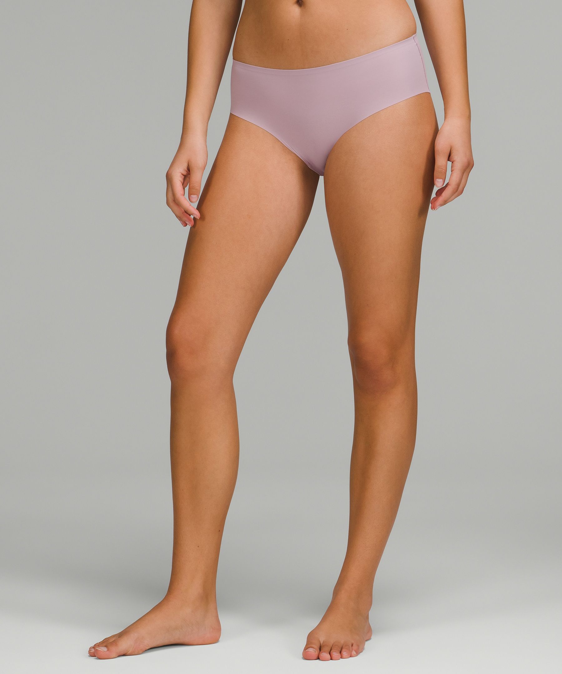 Lululemon Invisiwear Mid-rise Hipster Underwear In Dusty Rose