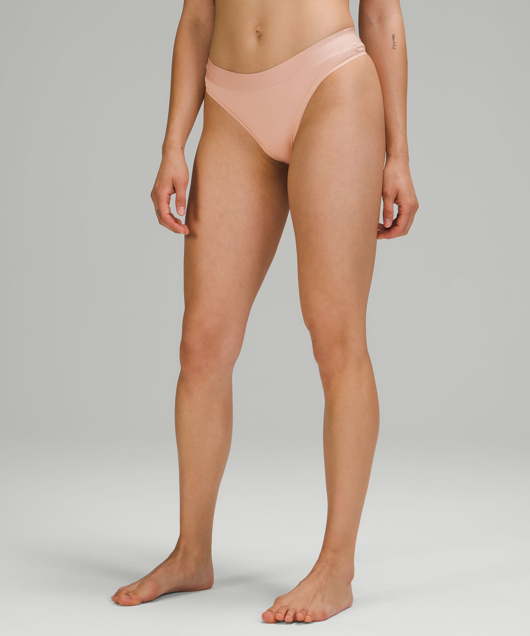 Women's Sleek G-String Thong - Nude - L 