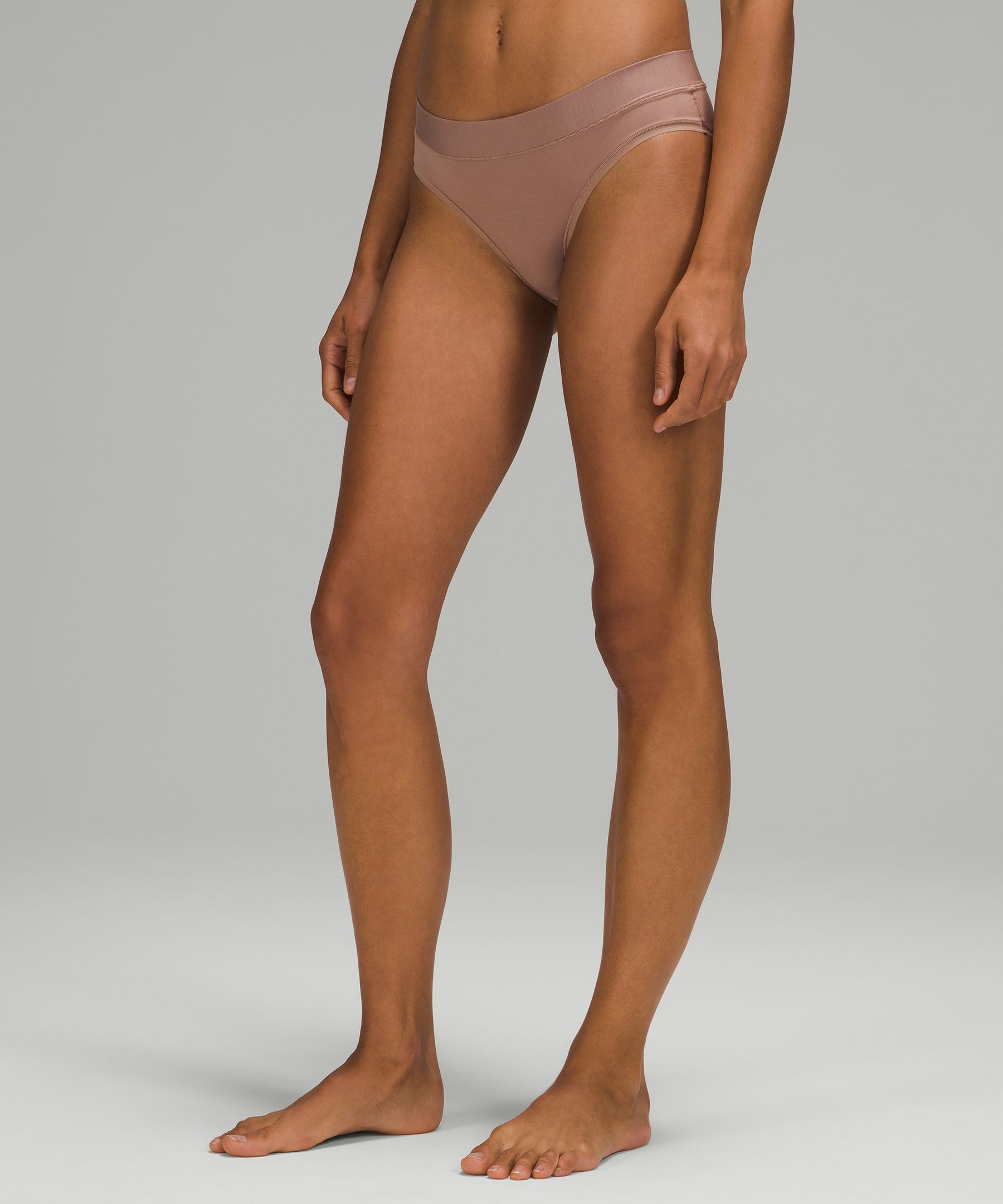 Lululemon Underease Mid-rise Bikini Underwear In Soft Sand