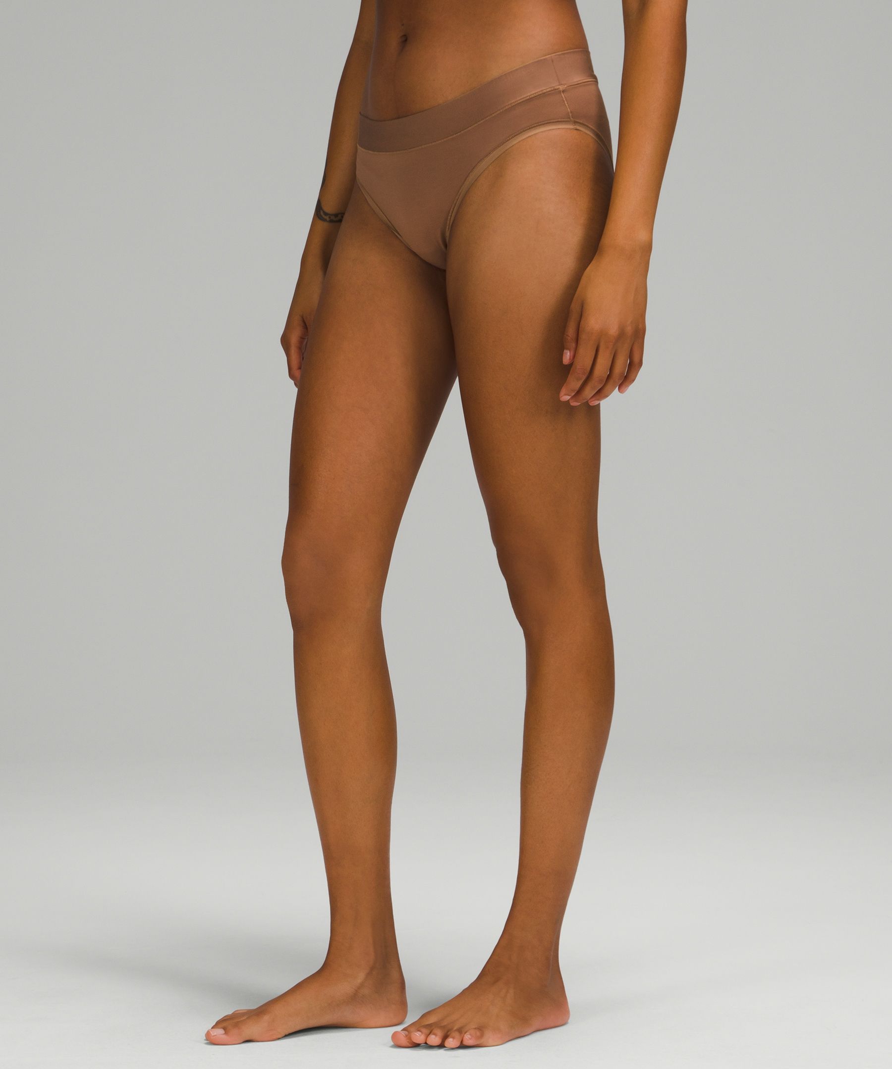 Lululemon Underease Mid-rise Bikini Underwear In Dusty Bronze
