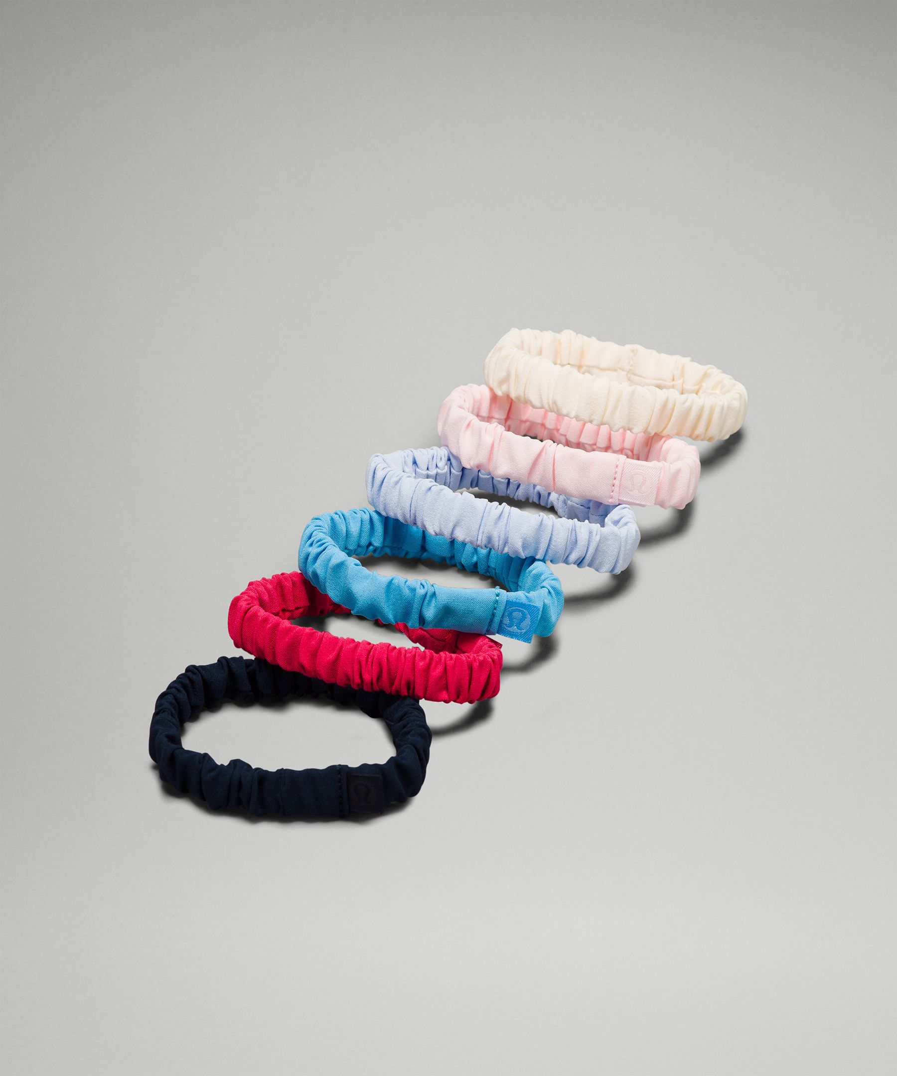 Shop Lululemon Skinny Scrunchies 6 Pack