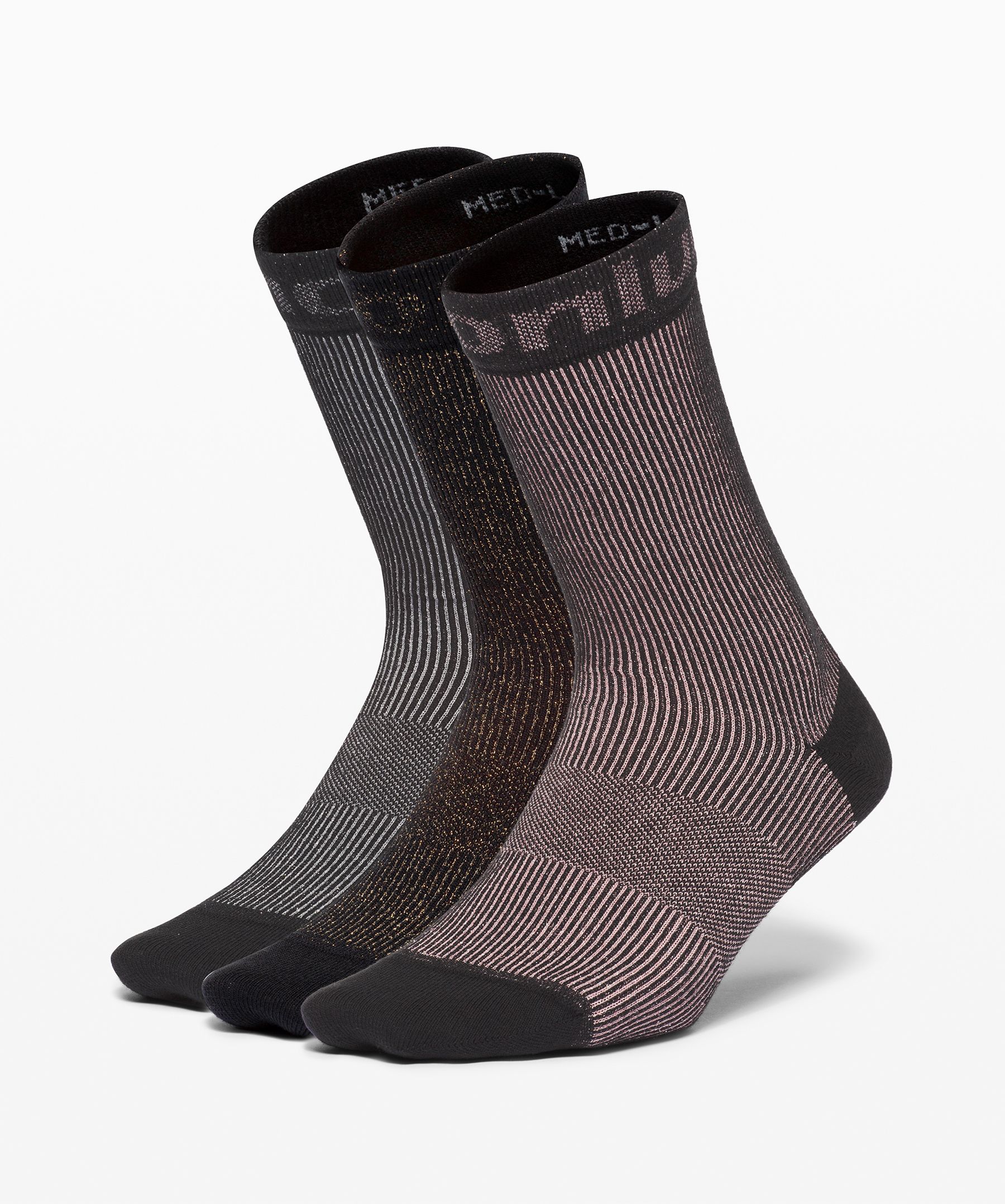 Lululemon Daily Stride Sparkle Crew *boxed Set In Multi