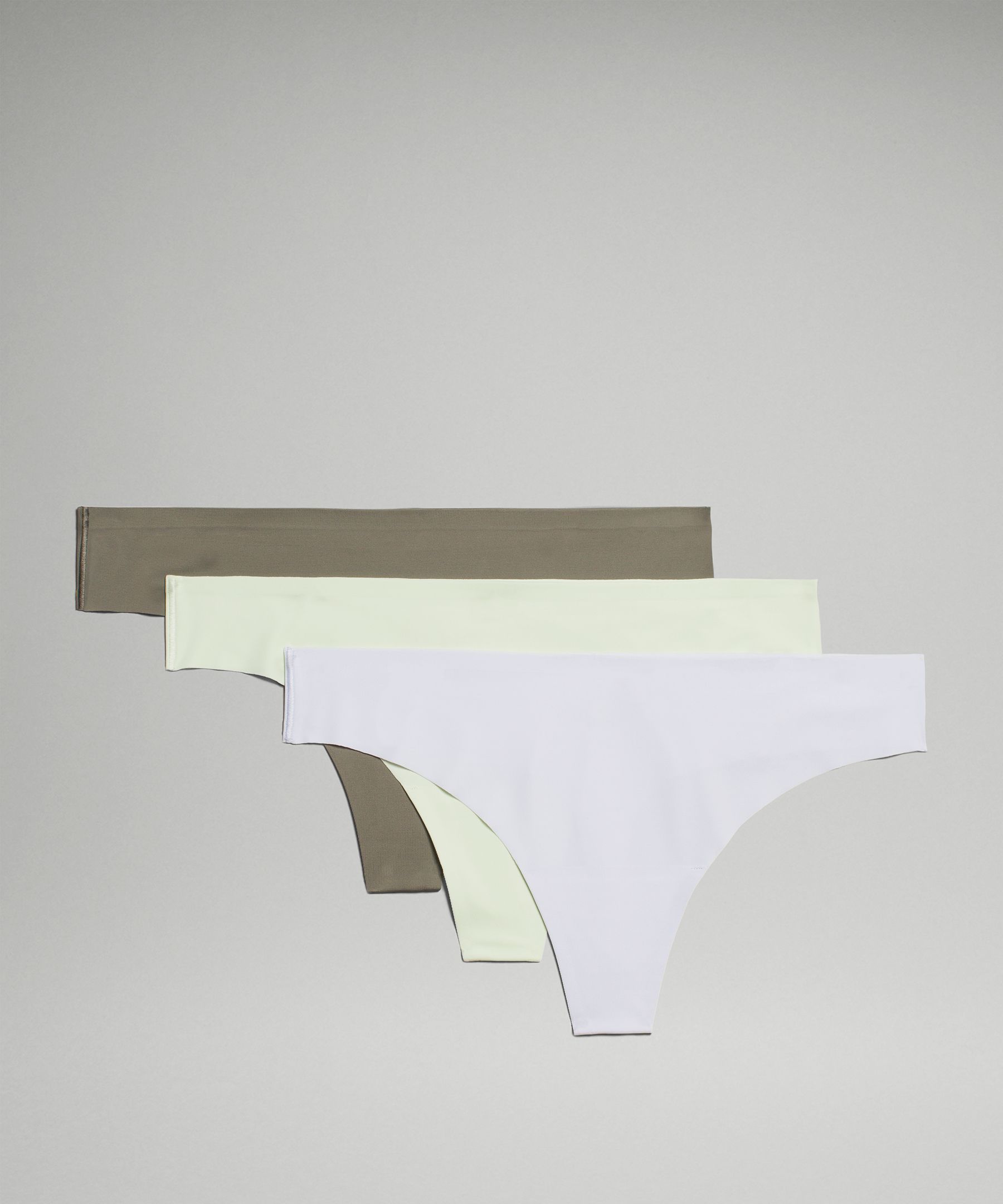 Lululemon Invisiwear Mid-rise Thong Underwear 3 Pack In Double