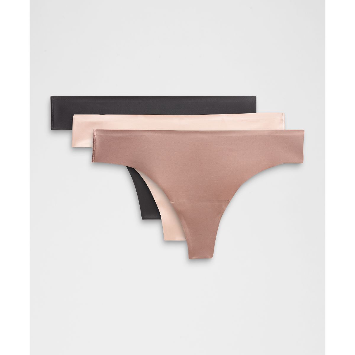 InvisiWear Mid-Rise Thong Underwear 3 Pack
