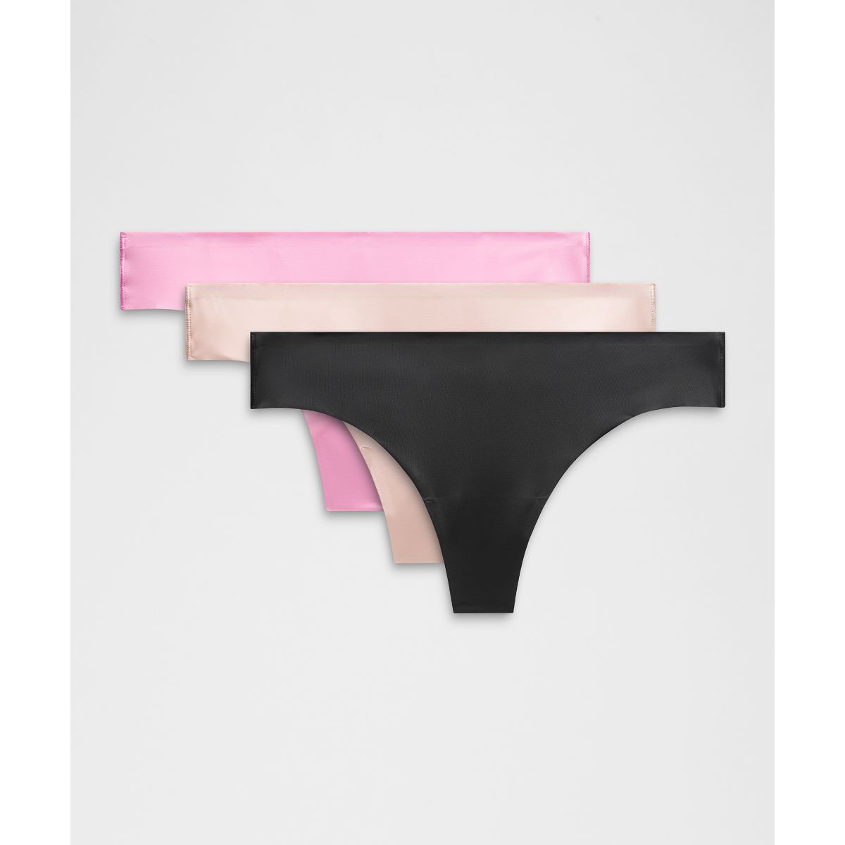 InvisiWear Mid-Rise Thong Underwear 3 Pack
