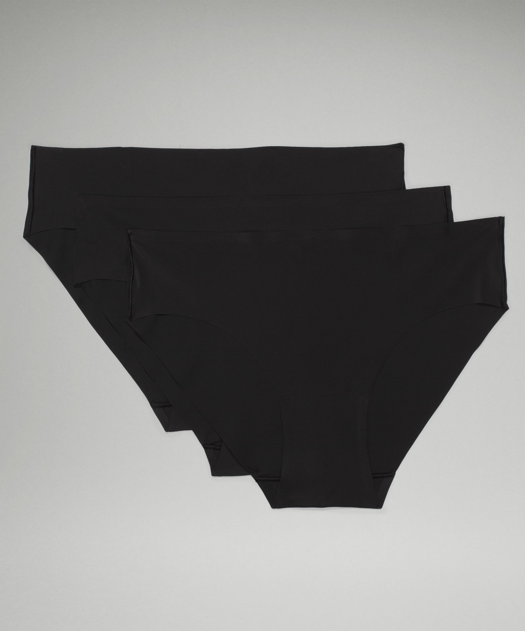 Lululemon InvisiWear Mid-Rise Thong Underwear *3 Pack - Double Dimension  Starlight Black / Meadowsweet Pink / Black - lulu fanatics