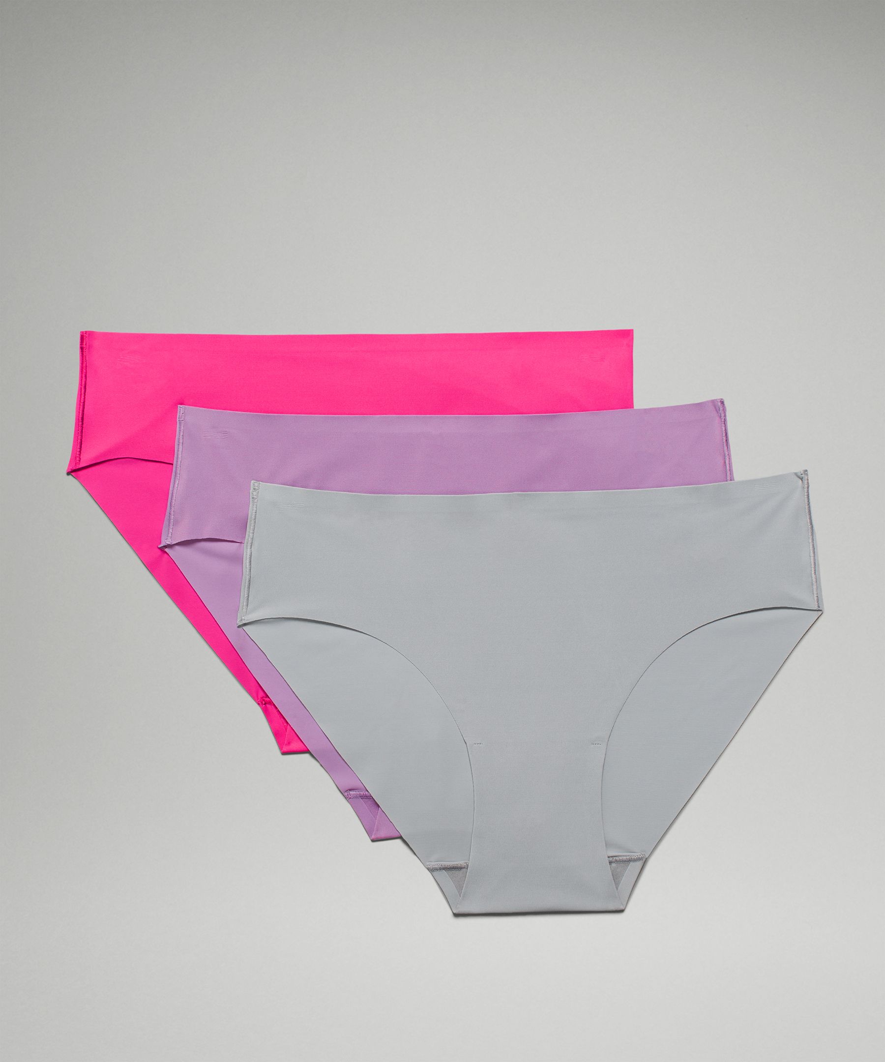 Lululemon Invisiwear Mid-rise Thong Underwear 3 Pack In Heritage 365 Camo  Deep Coal /pink Mist/black