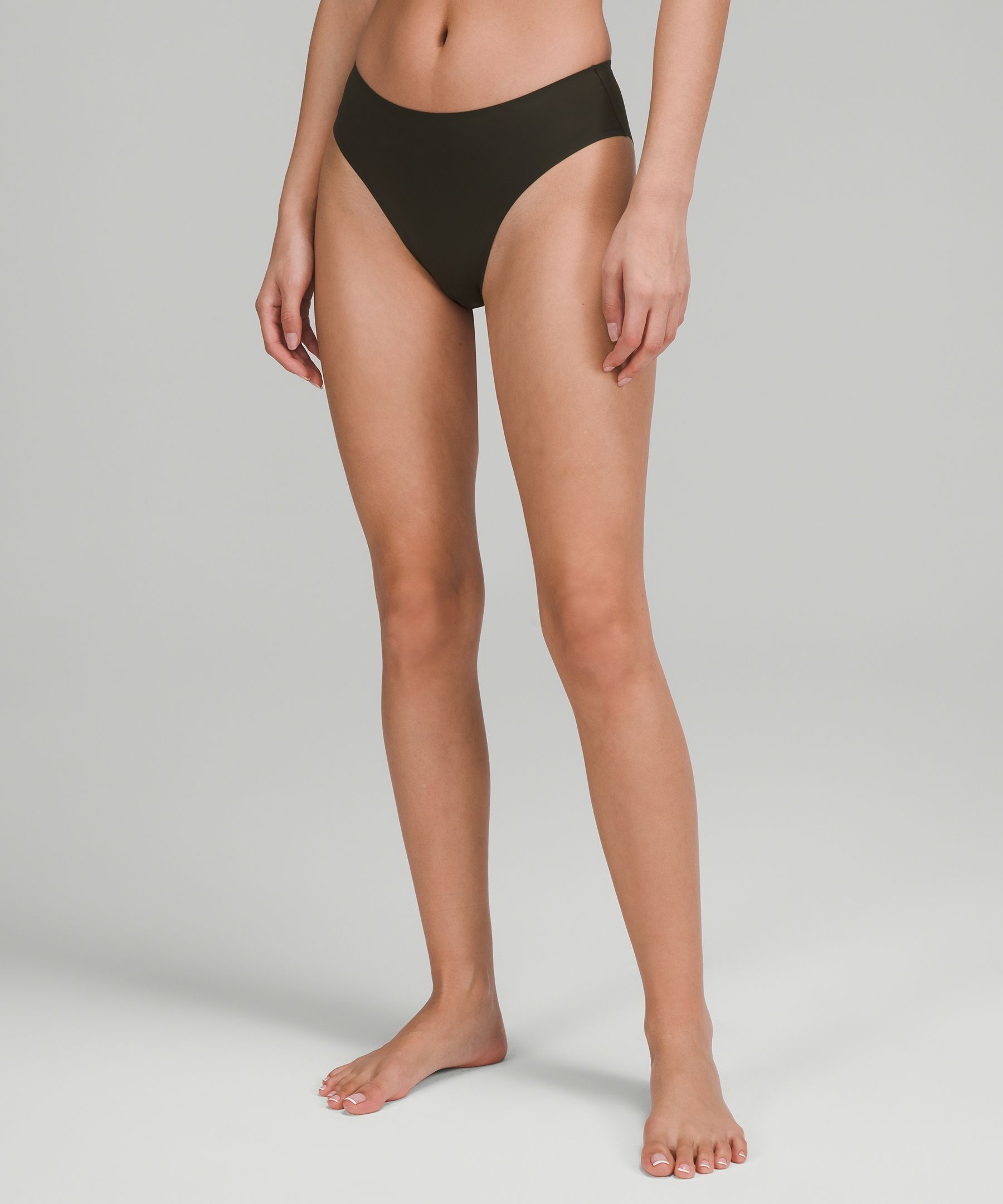 Lululemon Invisiwear Mid-rise Bikini Underwear 3 Pack In Raspberry Cream/dark Olive/heritage 365 Camo Mini Deep Coal