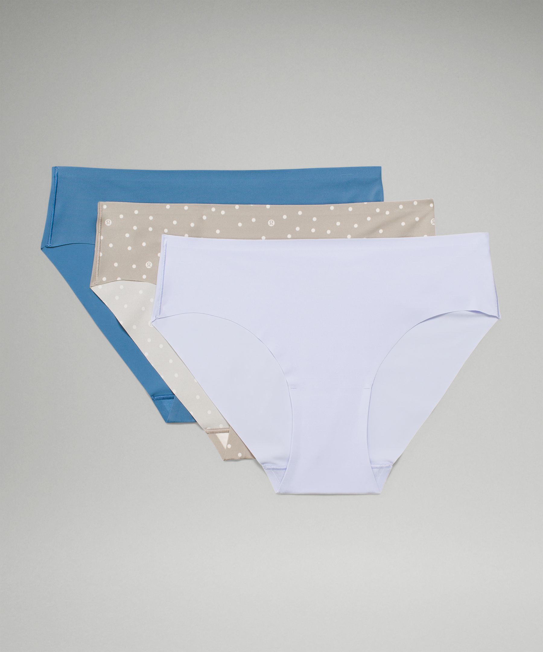 Lululemon Invisiwear Mid-rise Bikini Underwear 3 Pack In White
